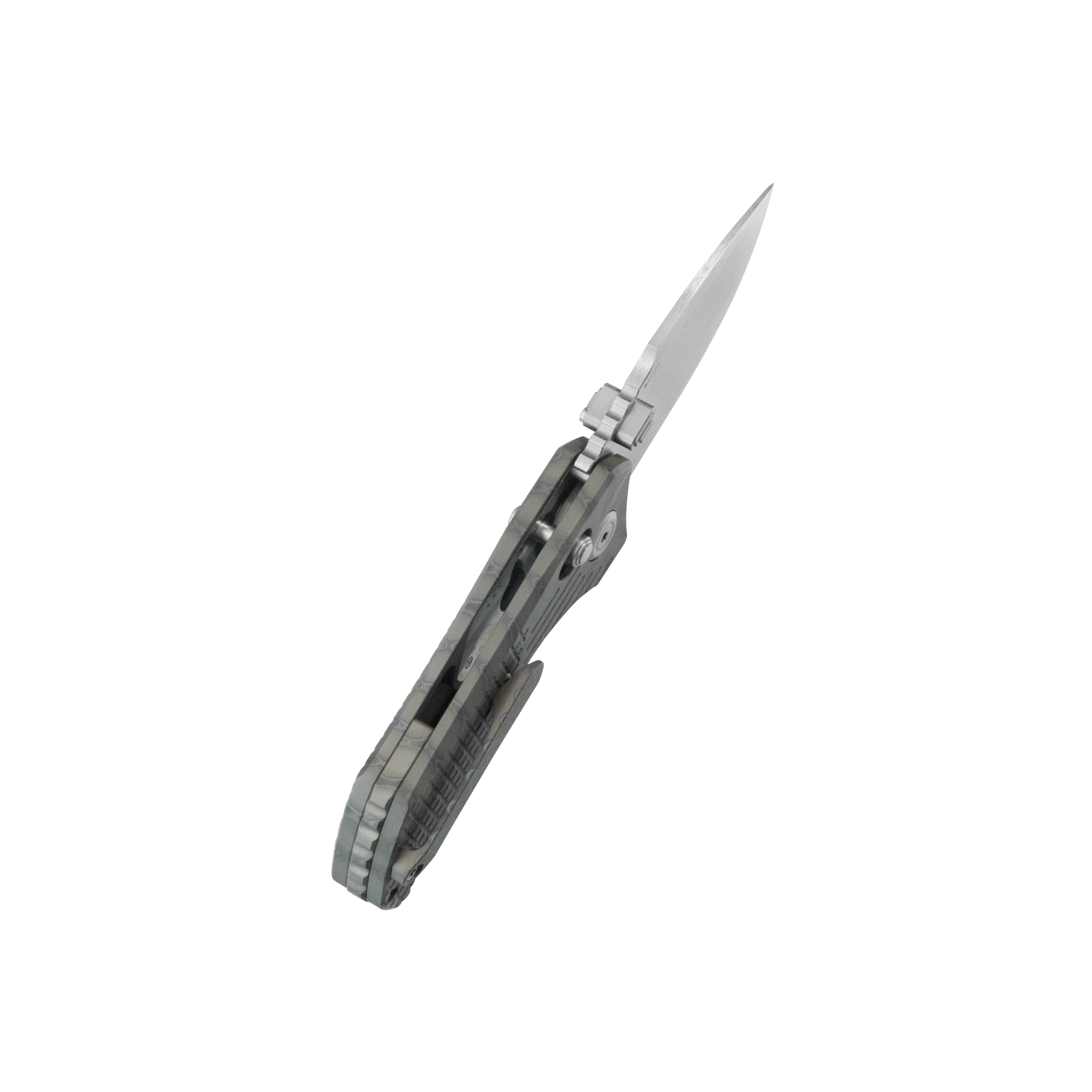 KB Jarpen Folding Knife Flame Ano Titanium Handle 2.36'' Hand Rubbed Satin CPM S90V Blade KB415B