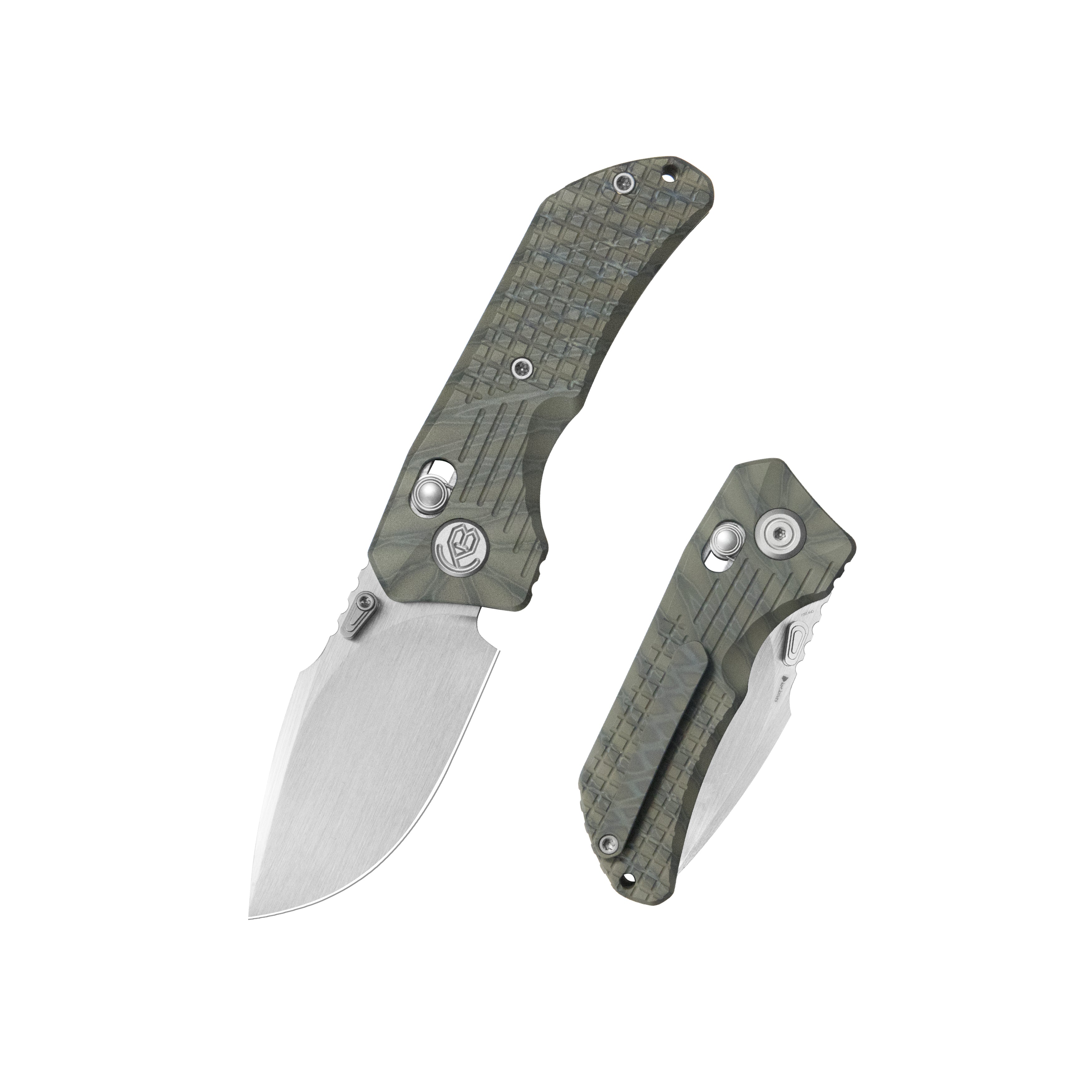 KB Jarpen Folding Knife Flame Ano Titanium Handle 2.36'' Hand Rubbed S