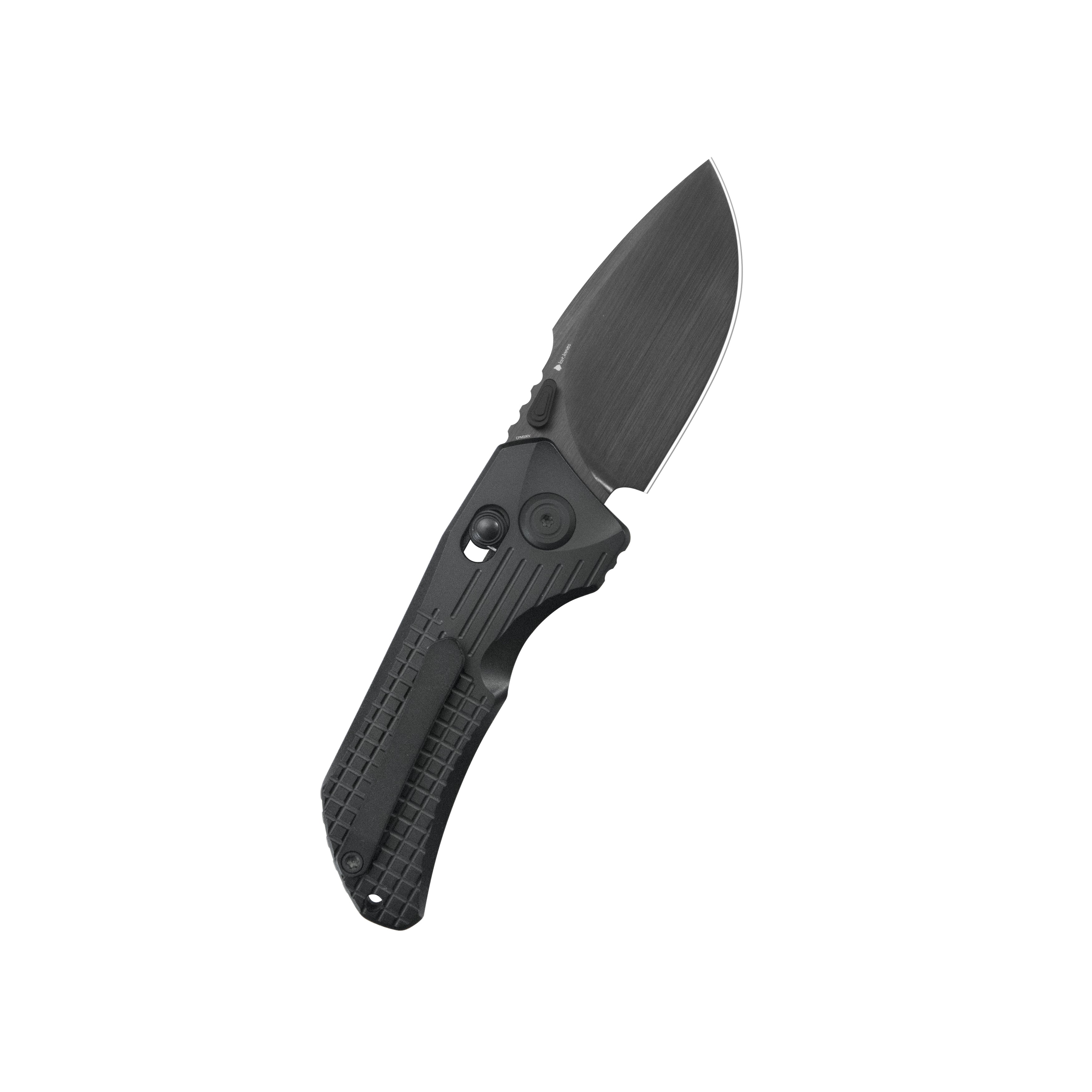 KB Jarpen Folding Knife Black PVD Titanium Handle 2.36'' CPM S90V DLC Hand Rubbed Satin Blade KB415C