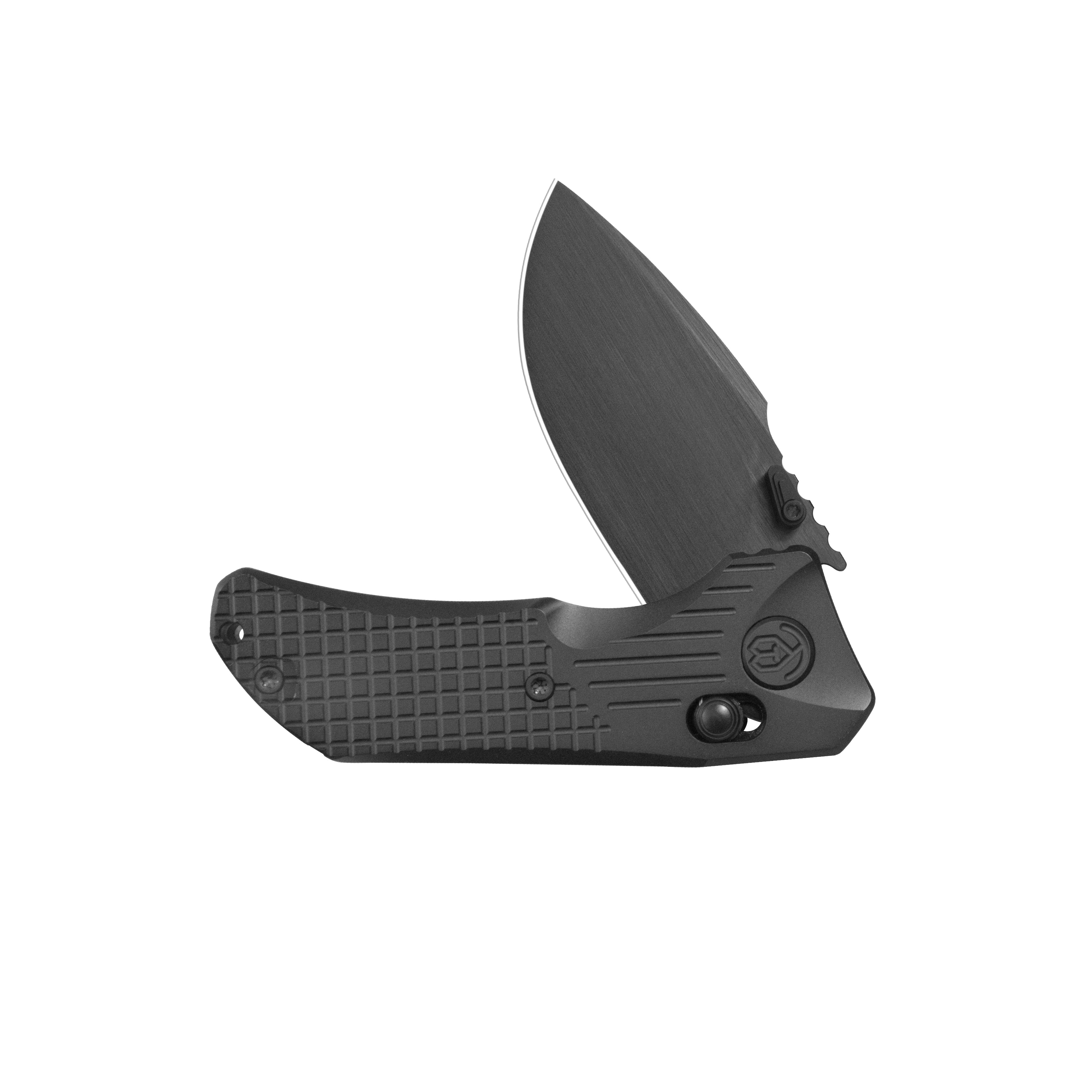 KB Jarpen Folding Knife Black PVD Titanium Handle 2.36'' CPM S90V DLC Hand Rubbed Satin Blade KB415C
