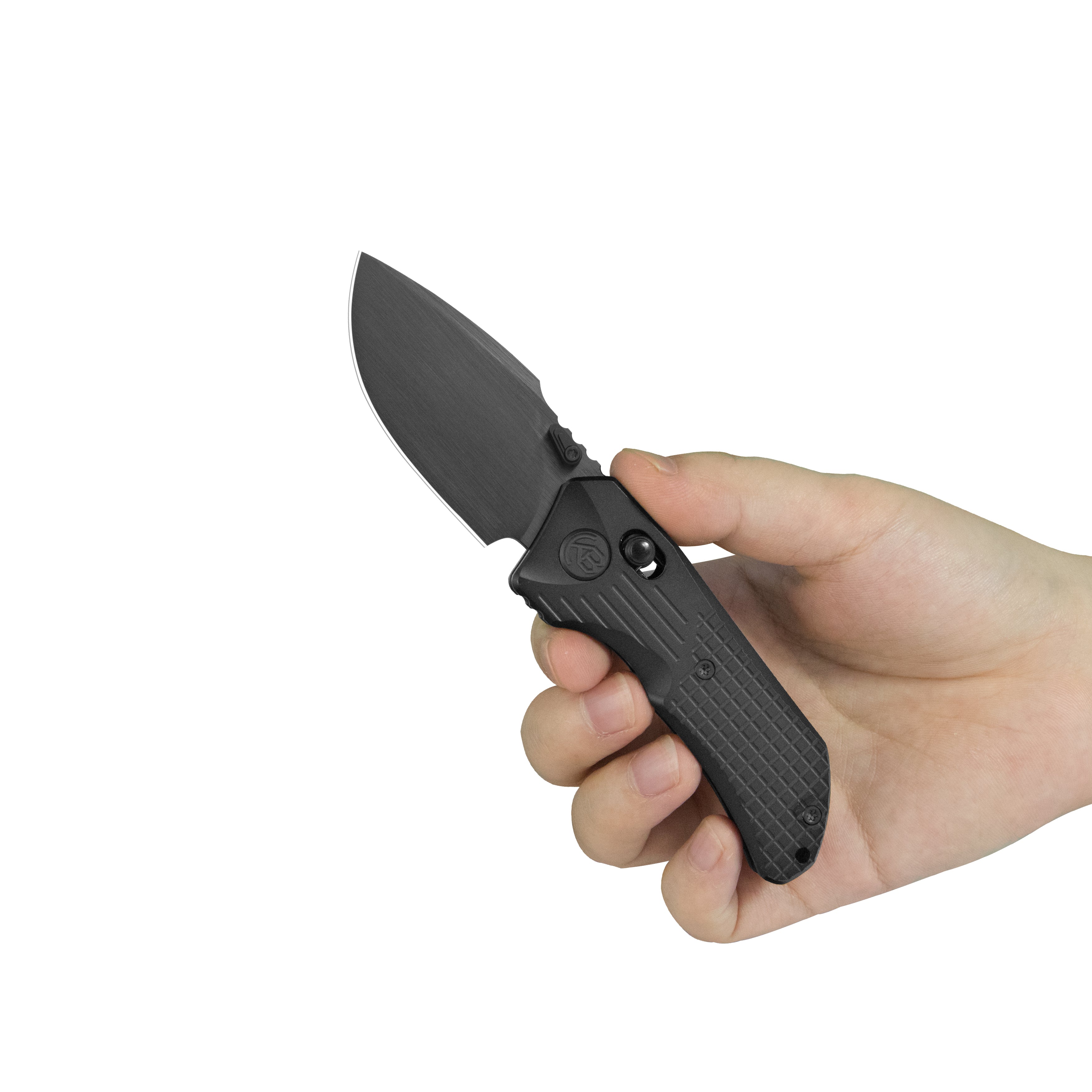 KB Jarpen Folding Knife Black PVD Titanium Handle 2.36'' CPM S90V DLC Hand Rubbed Satin Blade KB415C