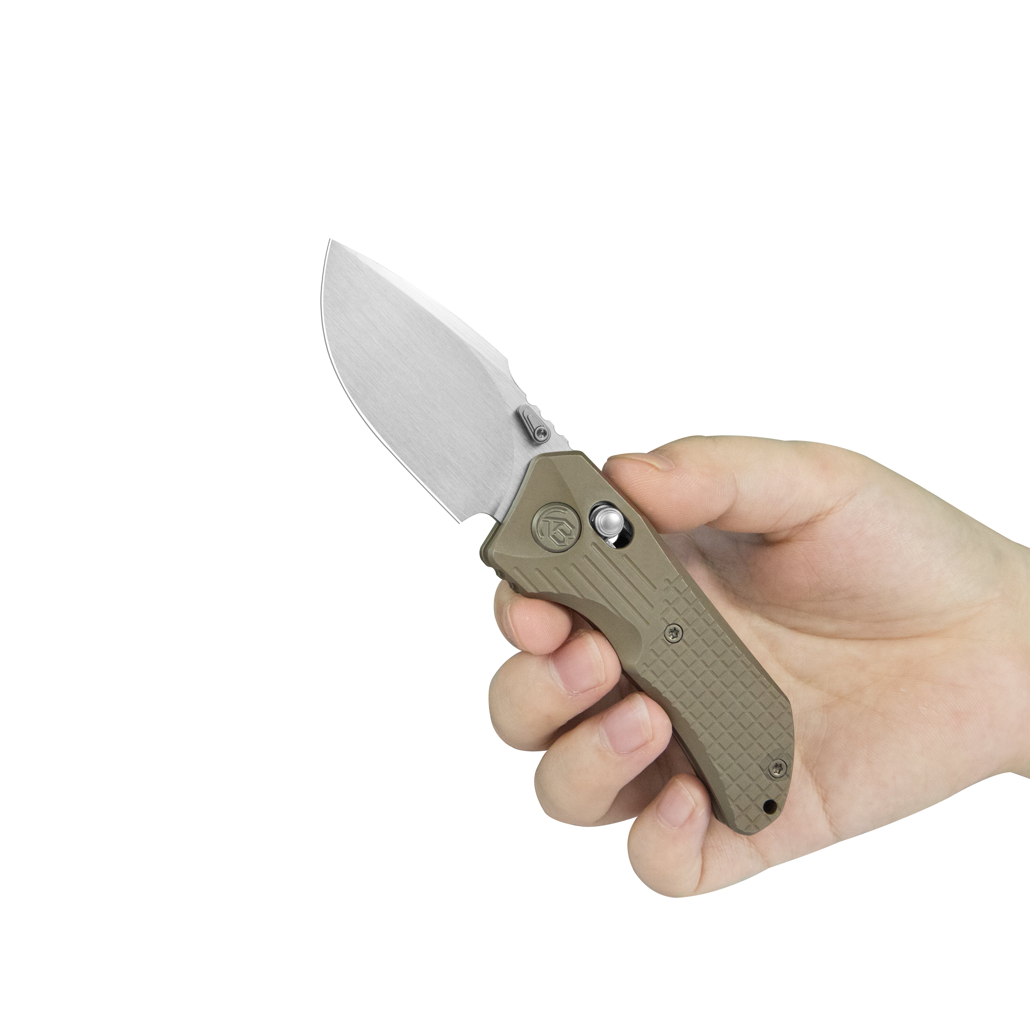 KB Jarpen Folding Knife Bronze Ano Titanium Handle 2.36'' Hand Rubbed Satin CPM S90V Blade KB415D