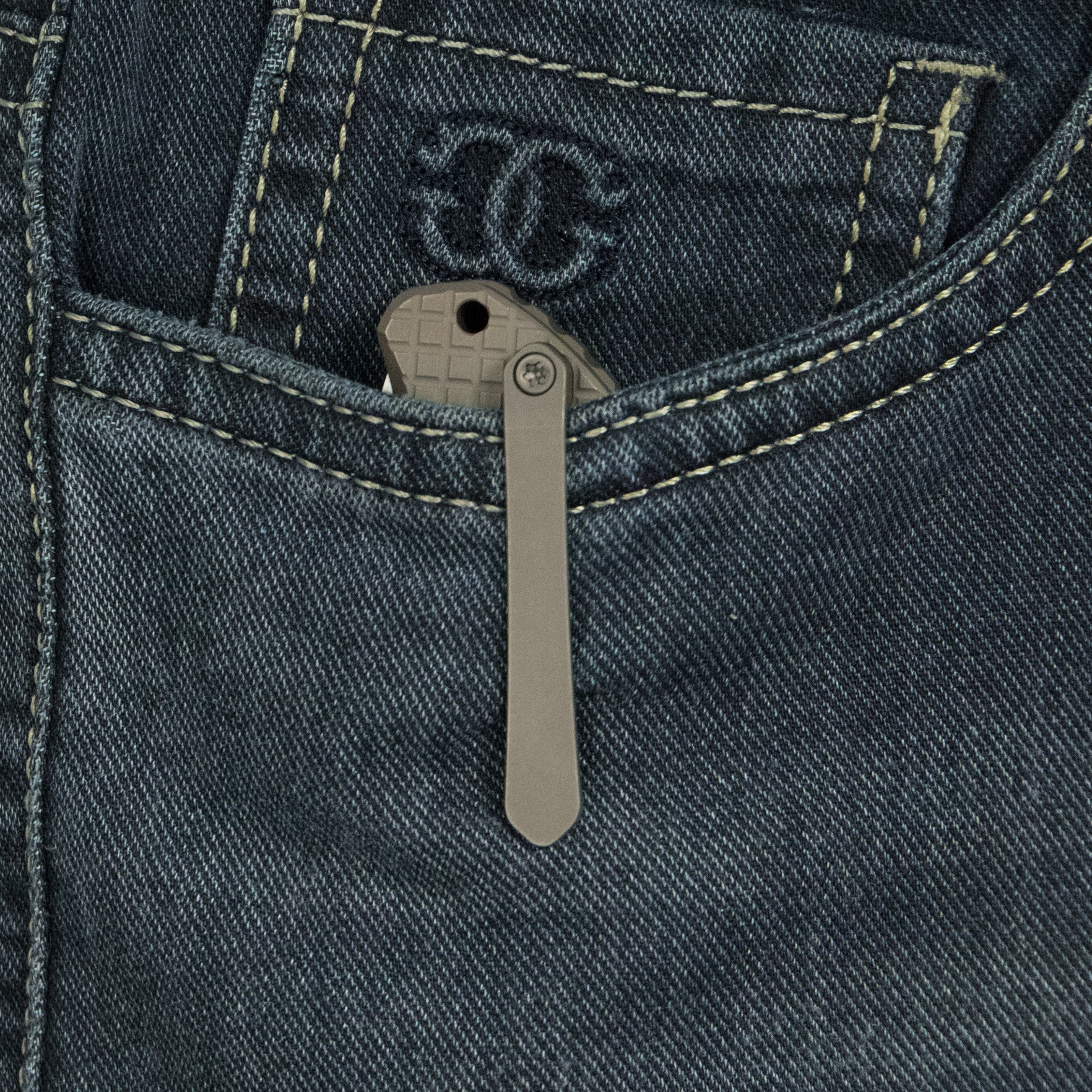 KB Jarpen Folding Knife Bronze Ano Titanium Handle 2.36'' Hand Rubbed Satin CPM S90V Blade KB415D