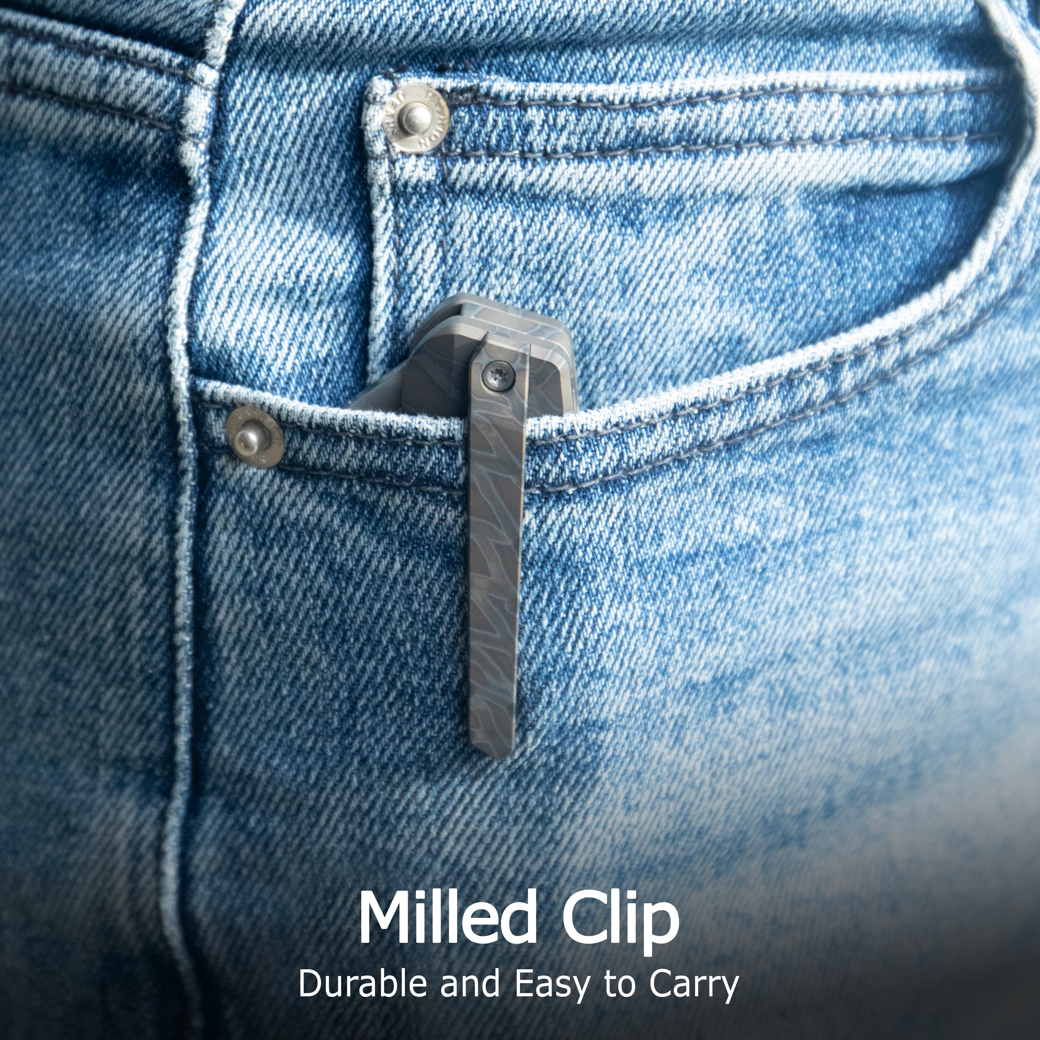 KB Protocol Folding Knife Regular DLC Titanium Handle 3.35'' Regular DLC M390 Blade KB419C