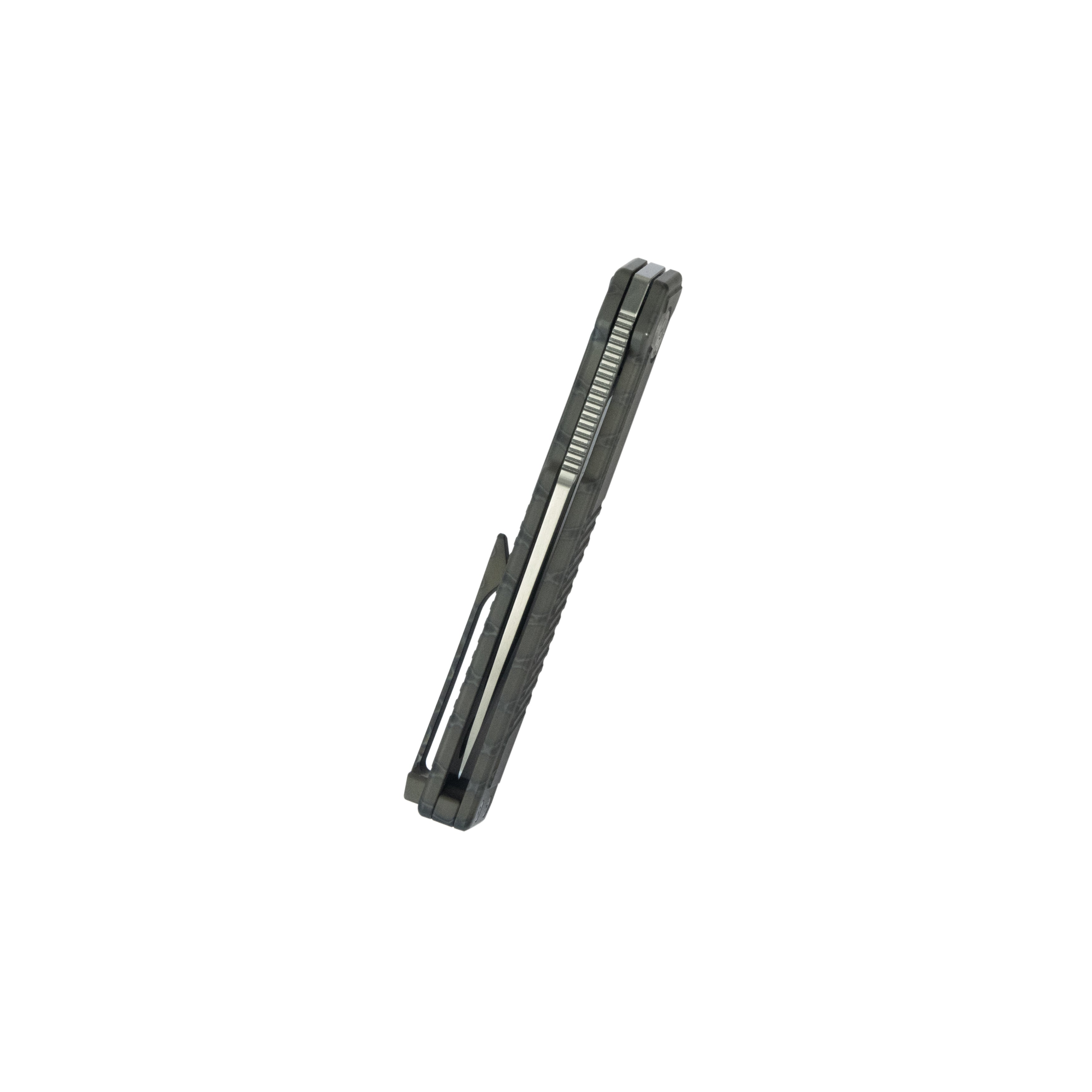 KB Yondu Double Detent Knife Flamed Ti Micro Milling 2.87'' Tanto Satin M390 Blade KB420B