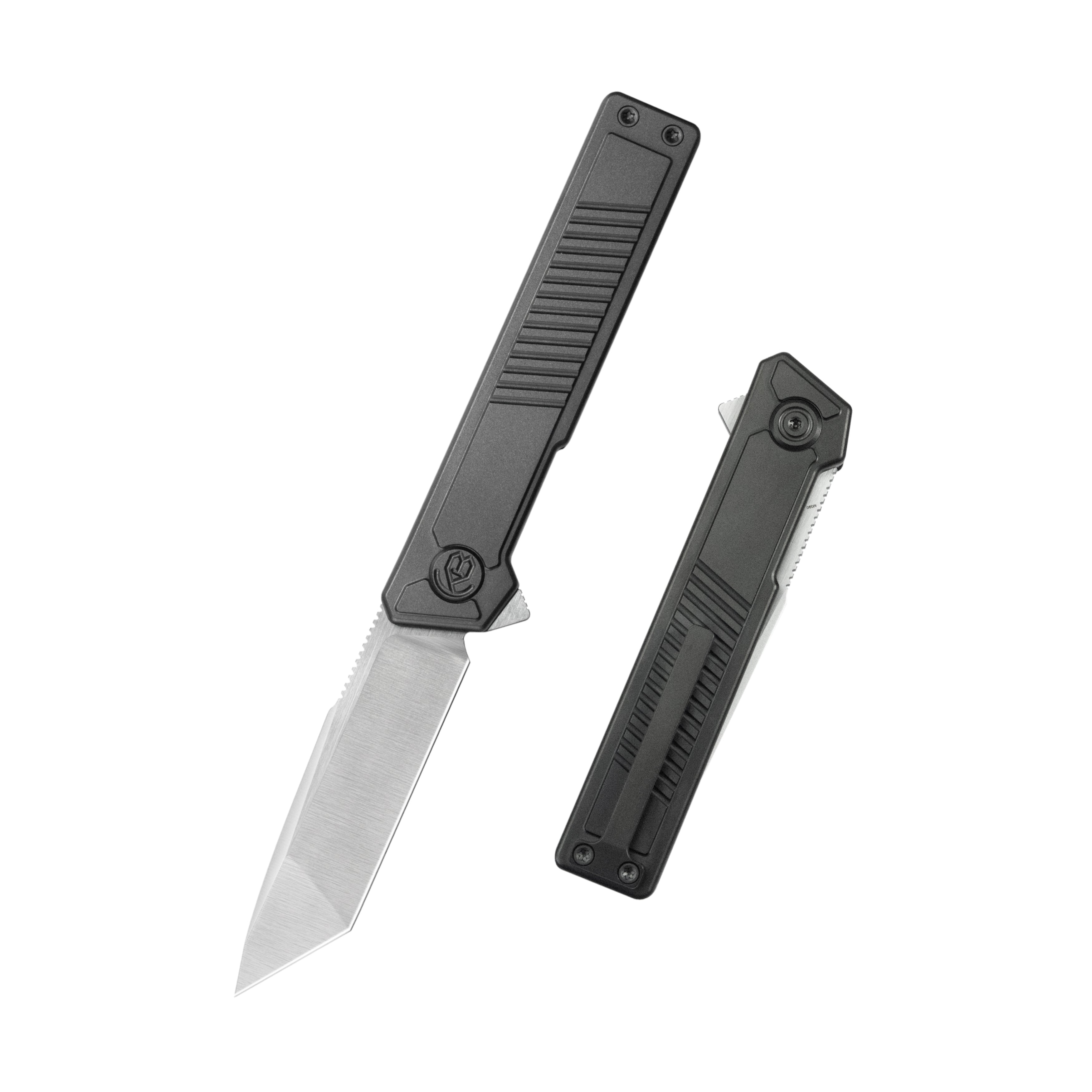 KB Yondu Double Detent Knife DLC Ti Micro Milling 2.87'' Tanto Satin M390 Blade KB420C