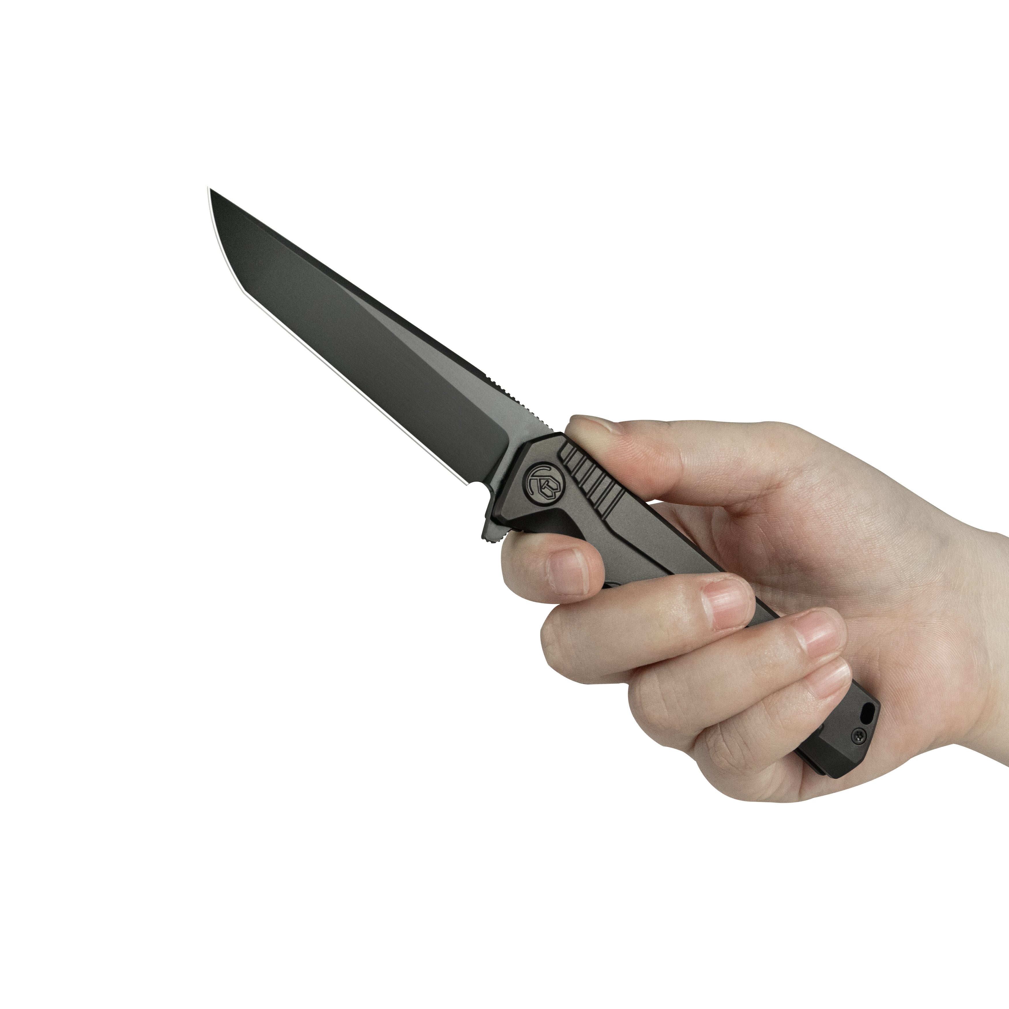 KB Pyramid Folding Knife Regular DLC Titanium Handle 3.54'' Regular DLC M390 Blade KB429C