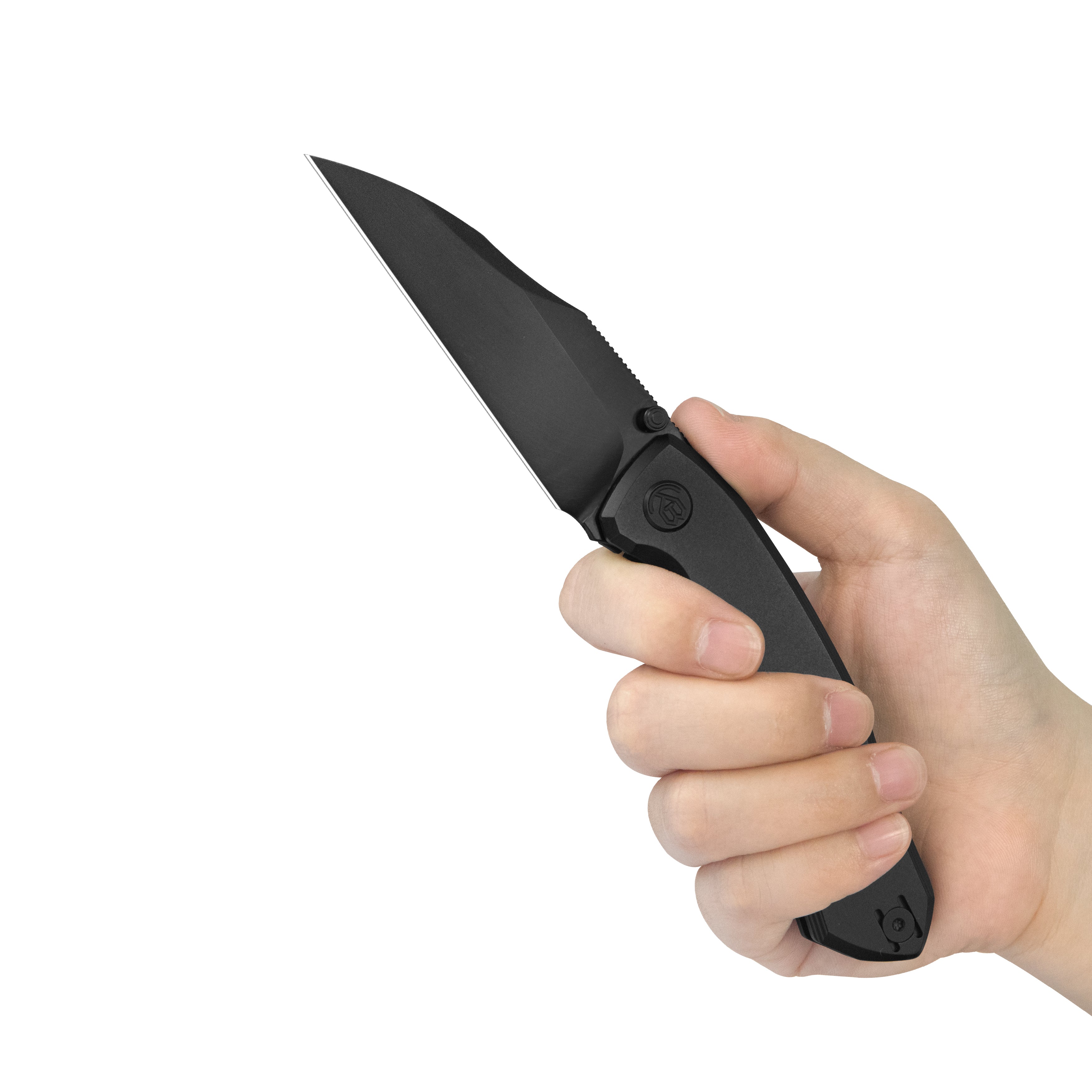 KB Mantra Folding Knife Black PVD Titaniuim Handle 3.27'' DLC M390 Blade KB459C