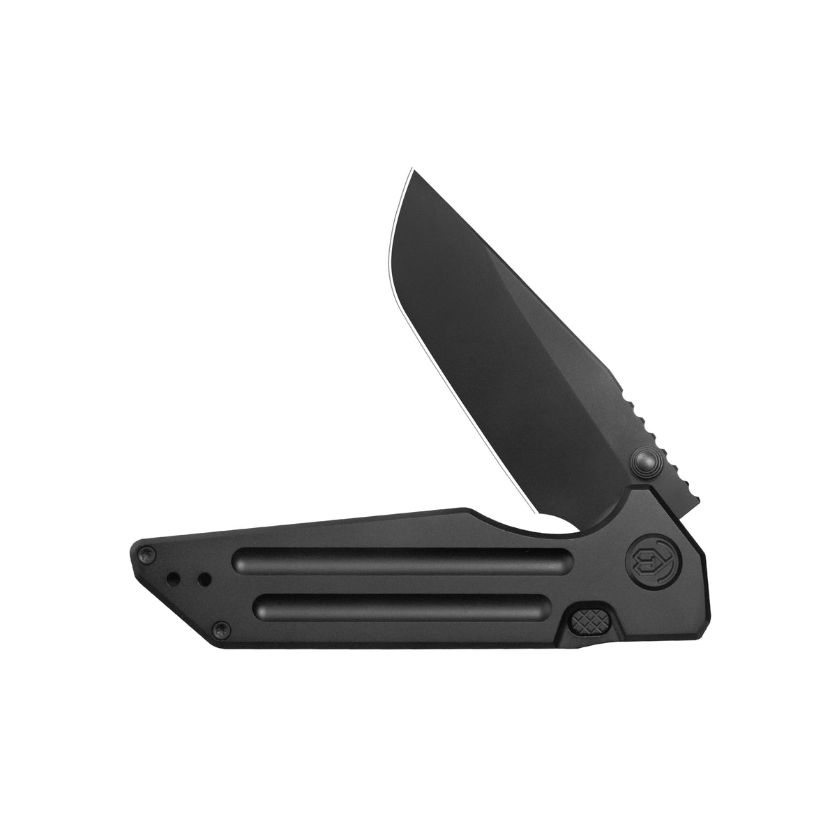 KB Relentless Folding Knife Black PVD Titanium Handle 3.46'' DLC M390 Blade KB462H