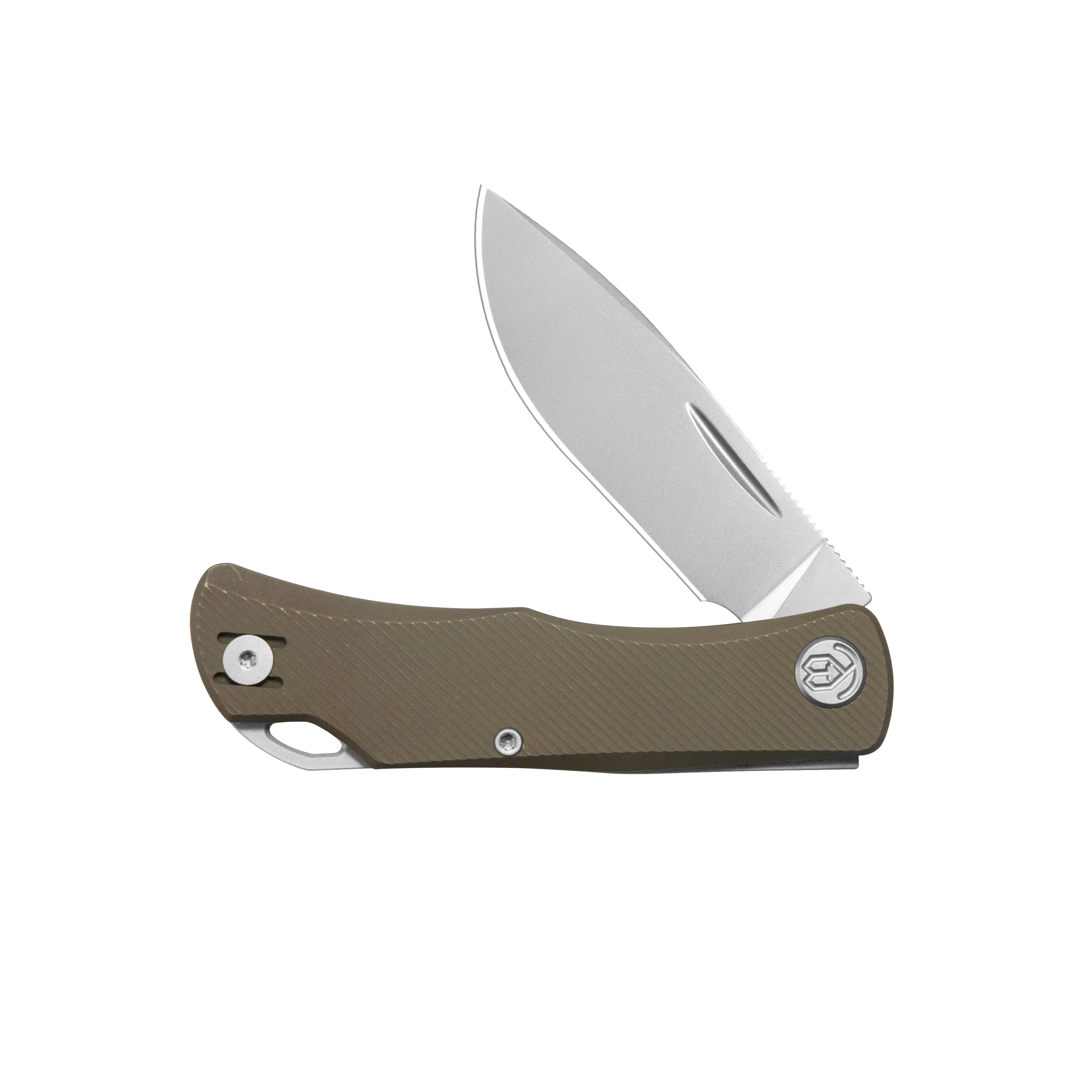KB El Dorado Slip Joint Pocket Knife Bronze Ano Titanium w/ Micro Milling Silver Bead Blast 2.96" M390 Blade KB469D