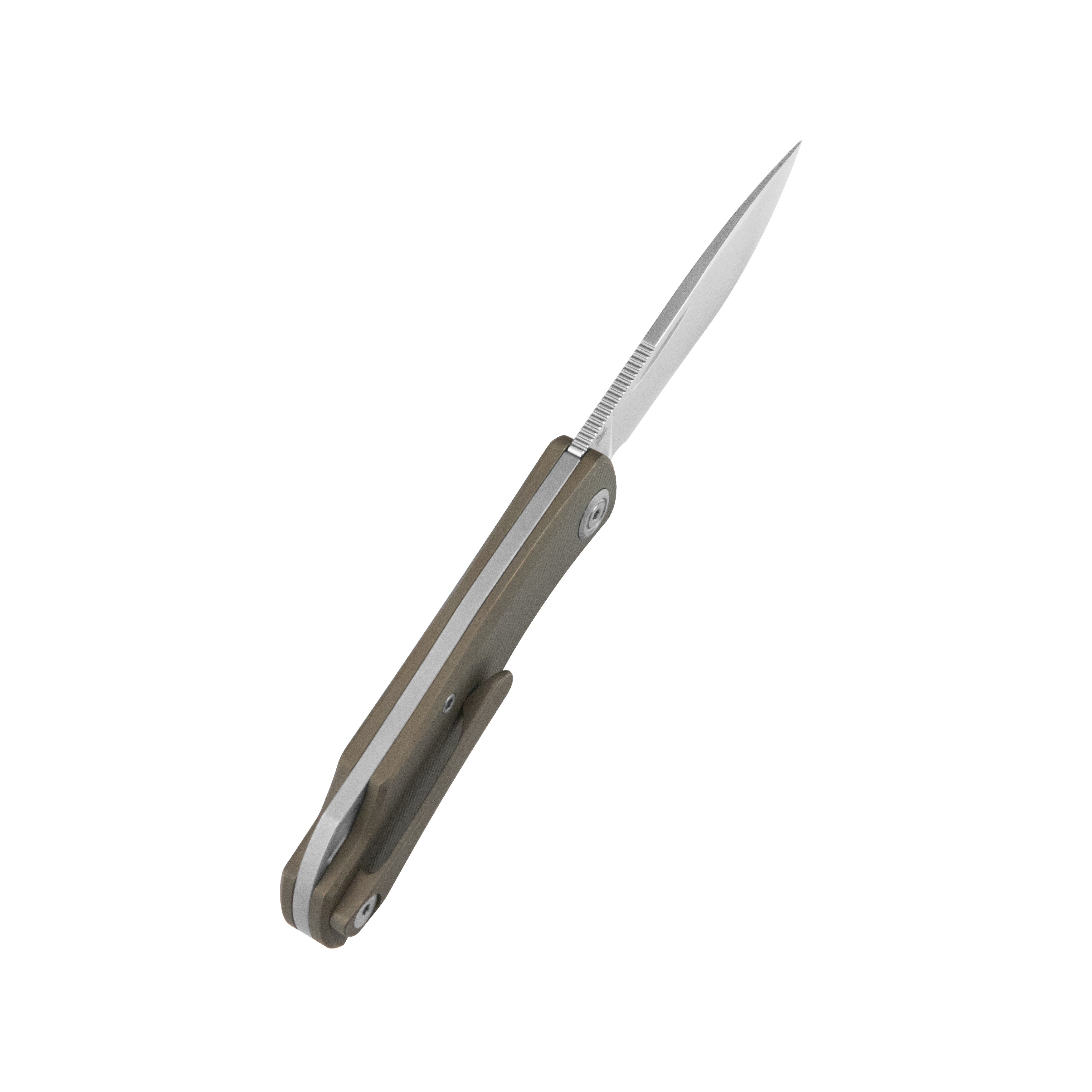 KB El Dorado Slip Joint Pocket Knife Bronze Ano Titanium w/ Micro Milling Silver Bead Blast 2.96" M390 Blade KB469D