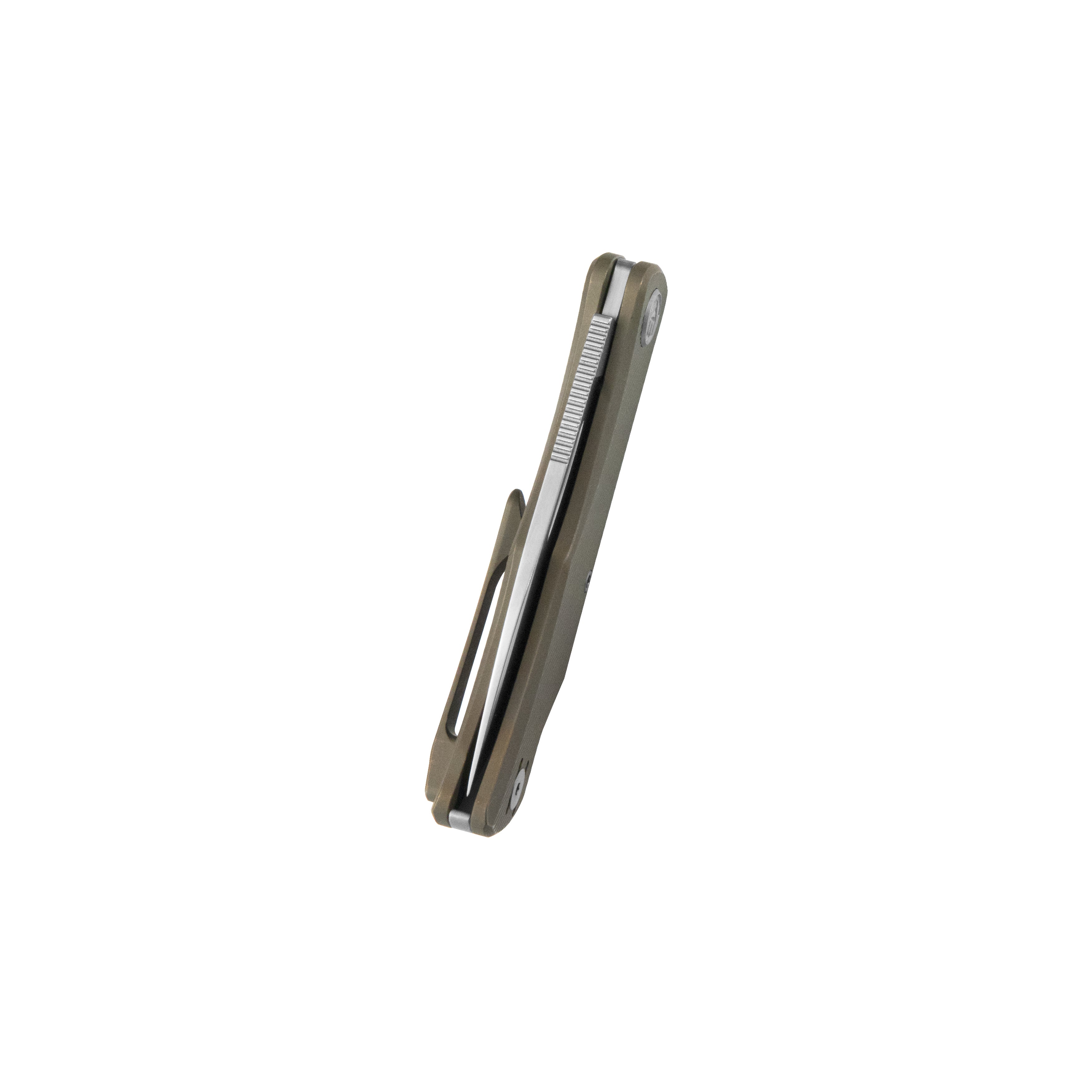 KB El Dorado Slip Joint Pocket Knife Bronze Ano Titanium w/ Micro Milling Silver Bead Blast 2.96" M390 Blade KB469D