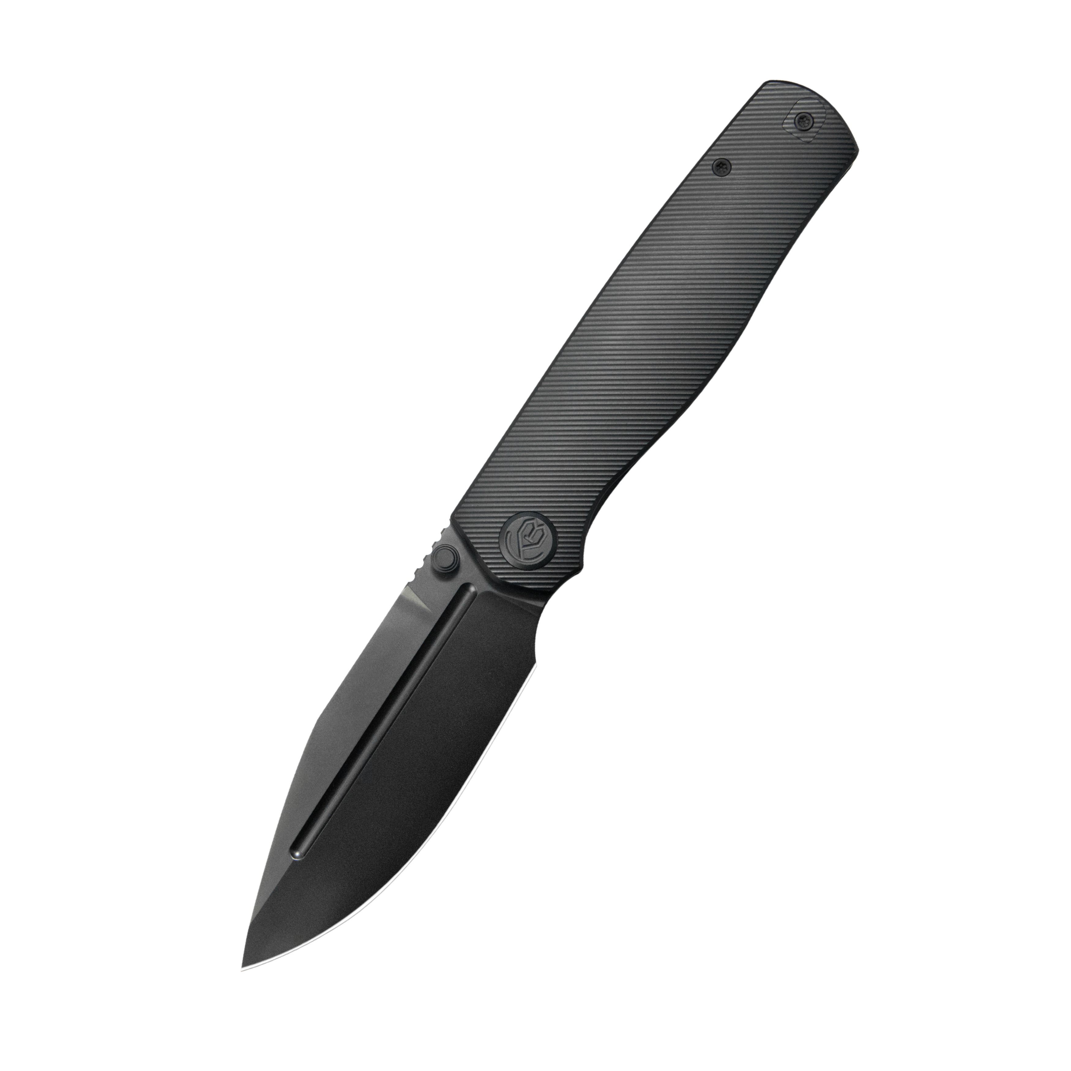 KB Albatross Tactical Folding Knife Black PVD Titanium with Micro Milling 3.74" DLC M390 KB471D