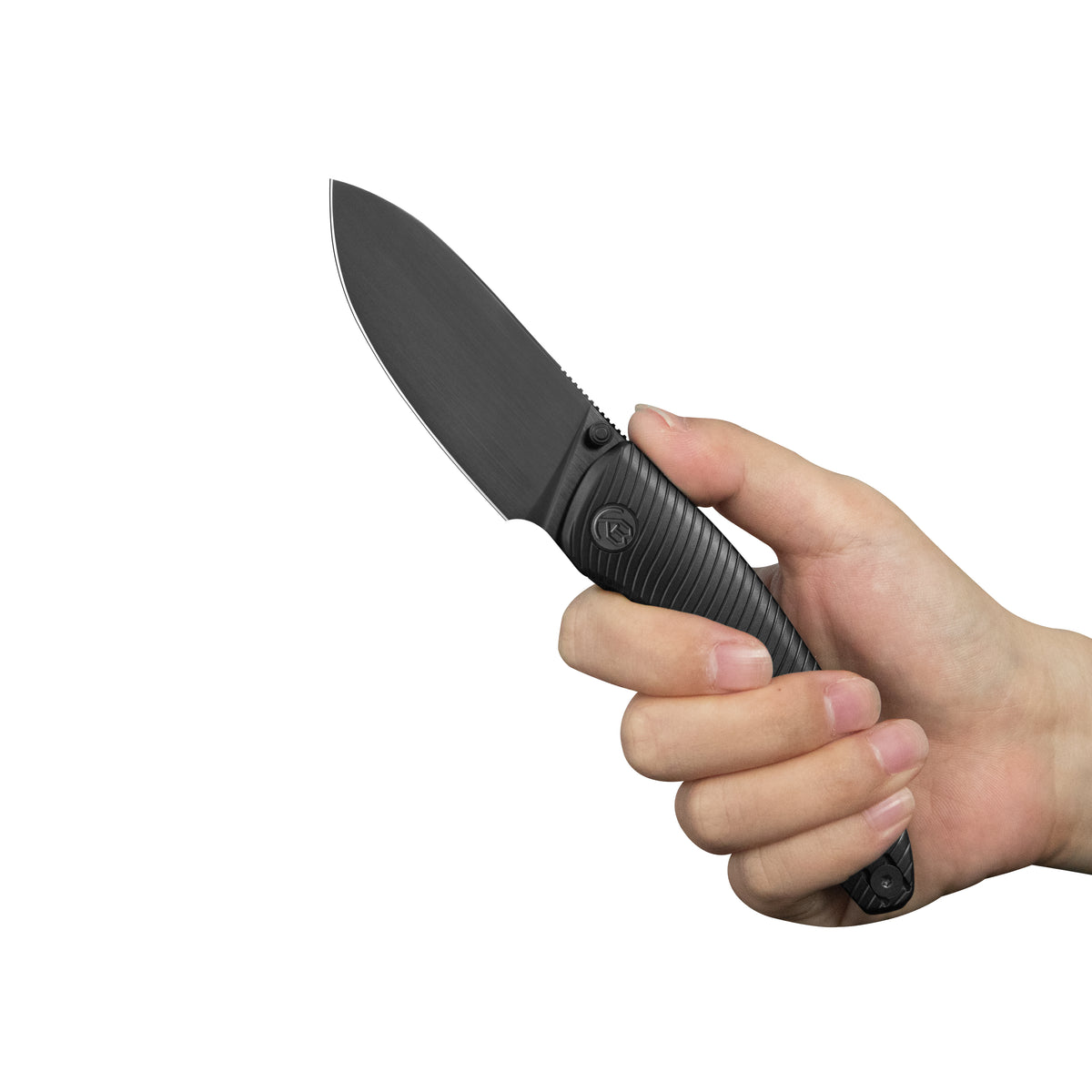 KB Cargo Folding Knife Black PVD Titanium Handle 3.15" DLC M390 Blade KB480C
