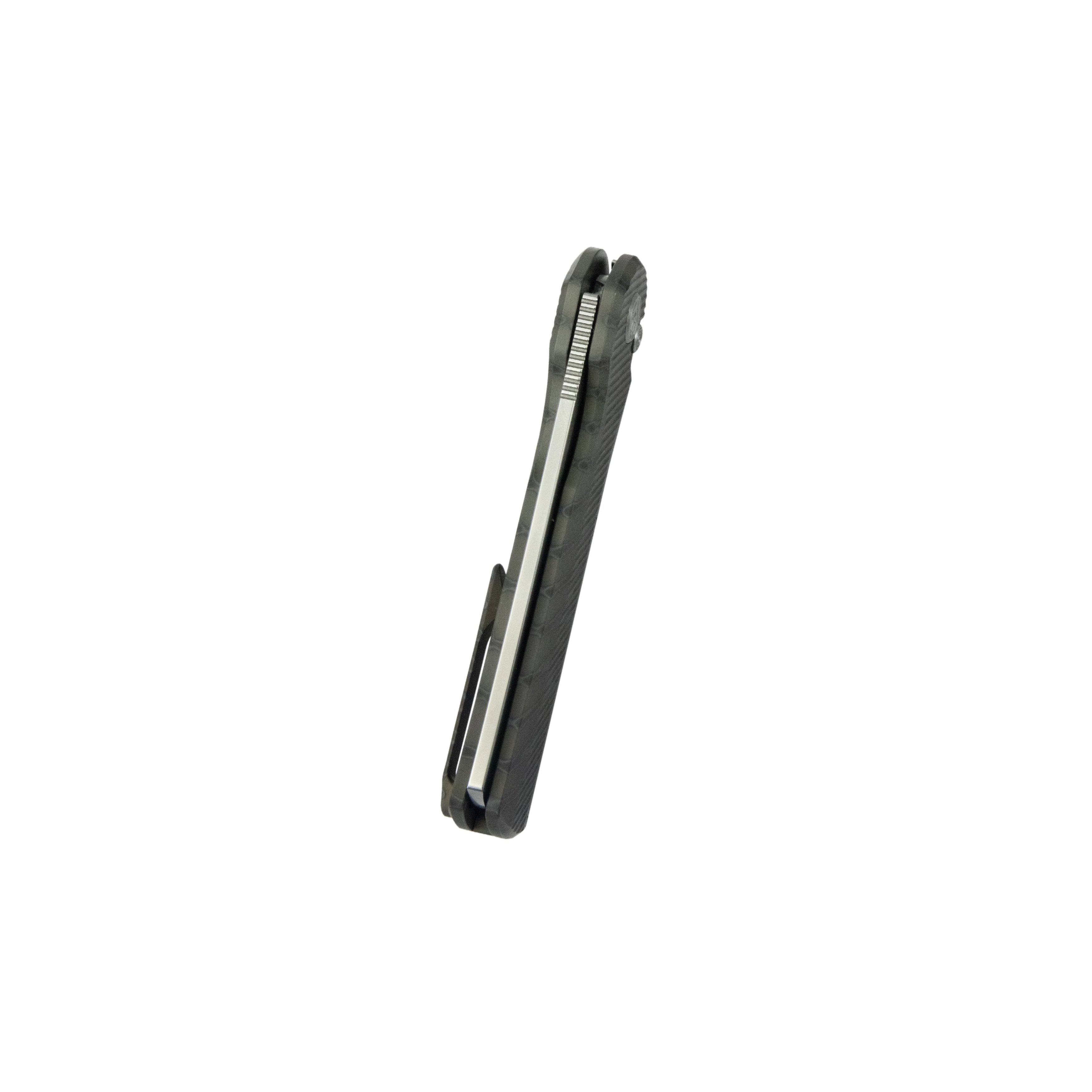 KB Ikul Button Lock Folding Knife Gray Titanium Micro Milling 3.34'' Razor Bead Blasted M390 Blade KB380B