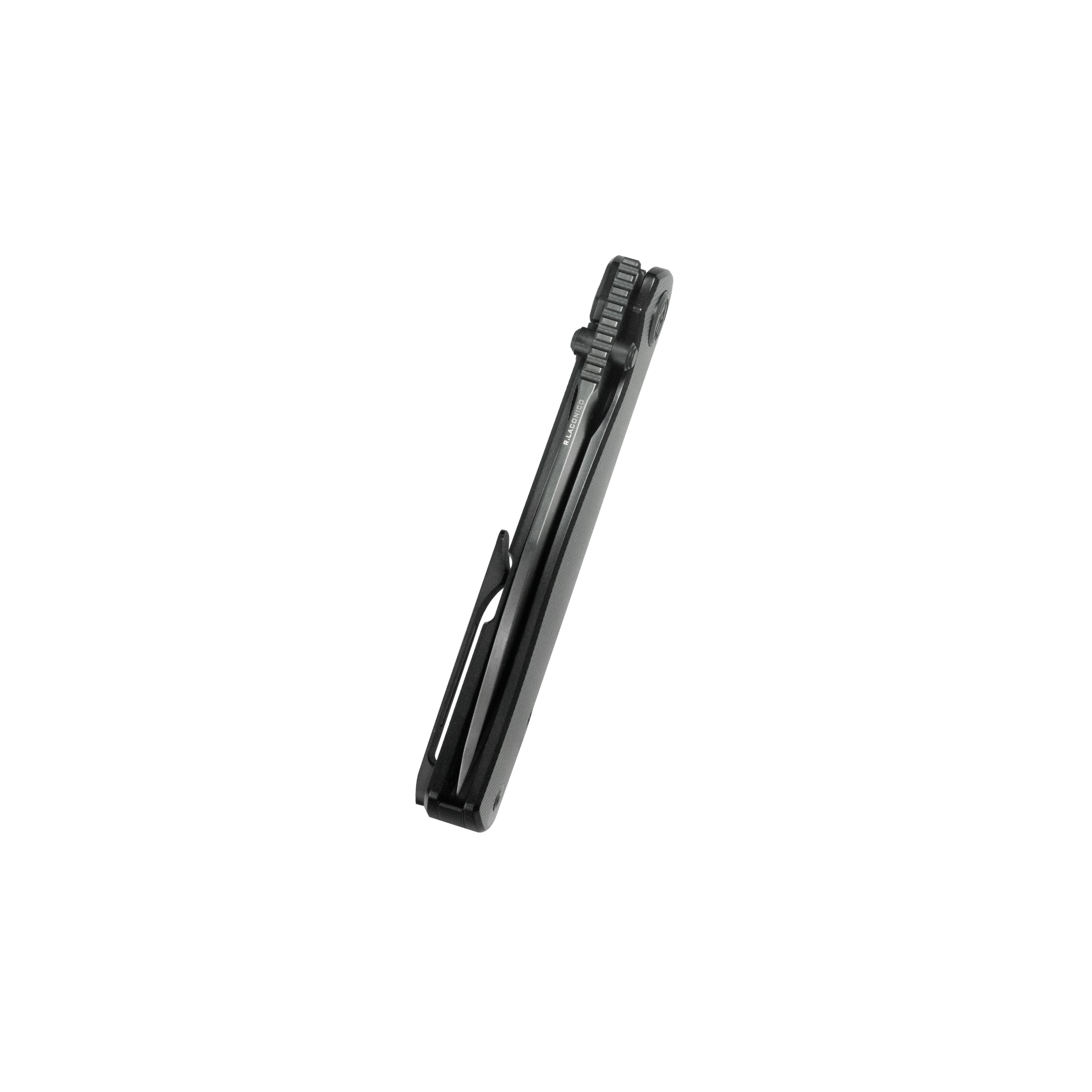 KB Albatross Tactical Folding Knife Black PVD Titanium with Micro Milling 3.74" DLC M390 KB471D