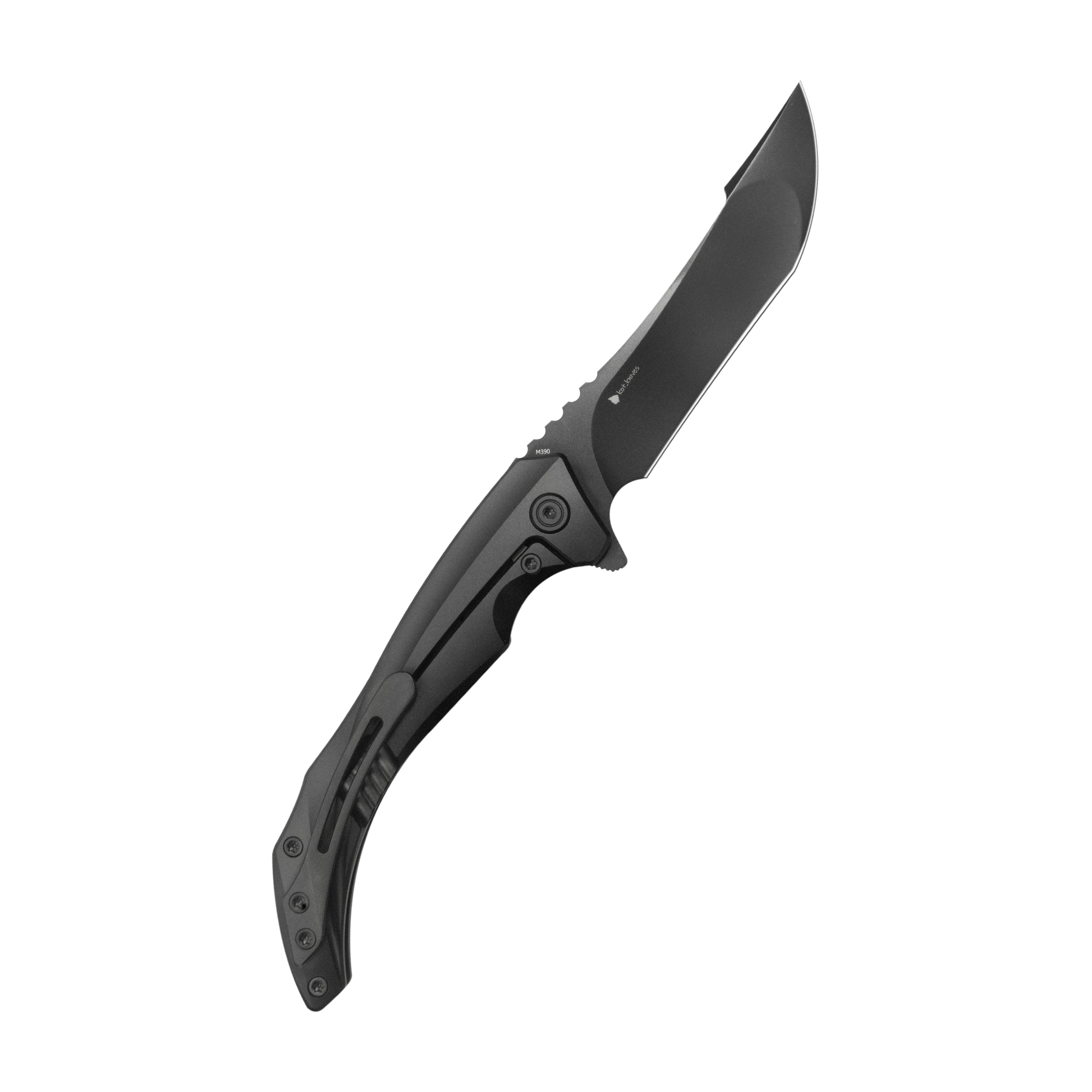 KB Cyrus Folding Knife Regular DLC Titanium Handle 3.46'' Regular DLC M390 Blade KB387C
