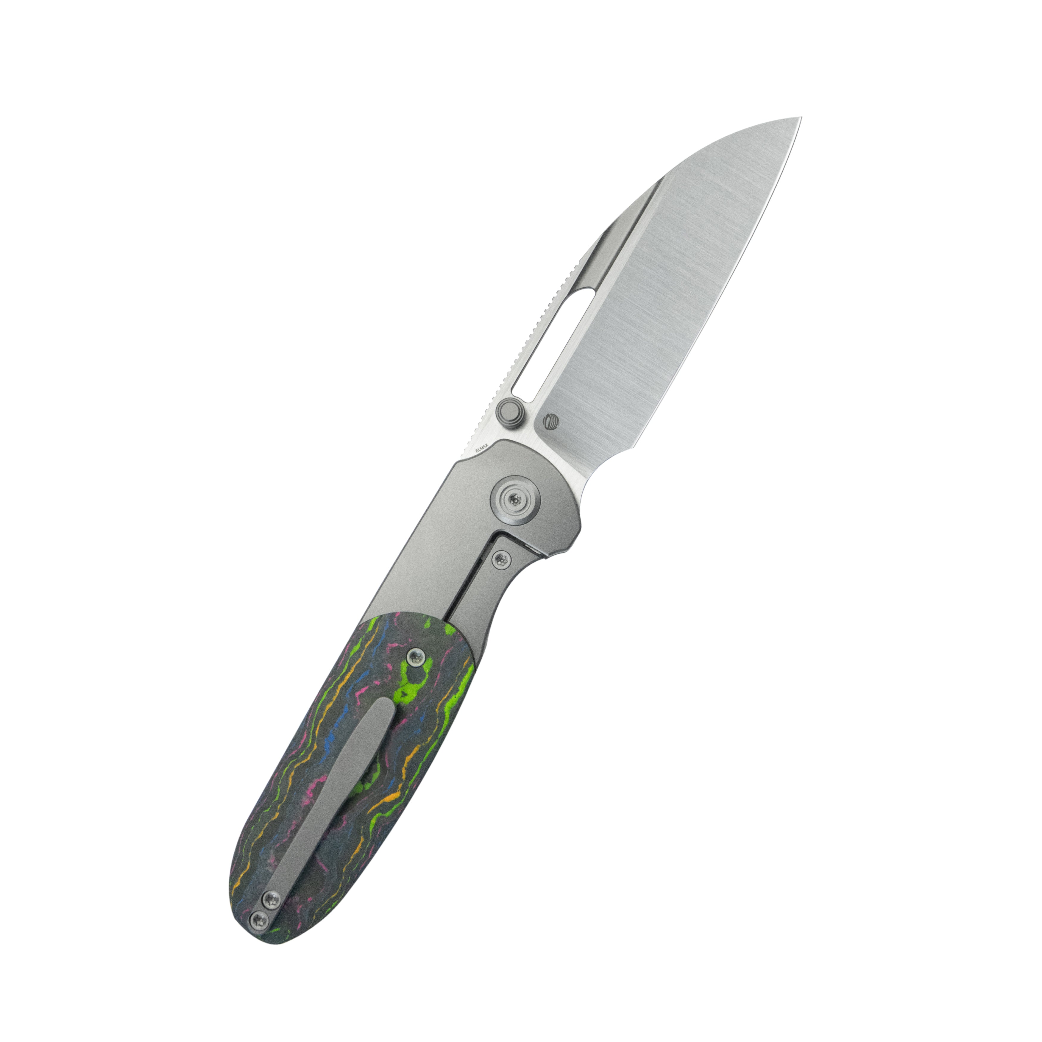 KB Icicle Pocket Folding Knife Frame Lock Sandblast Titanium with 80's