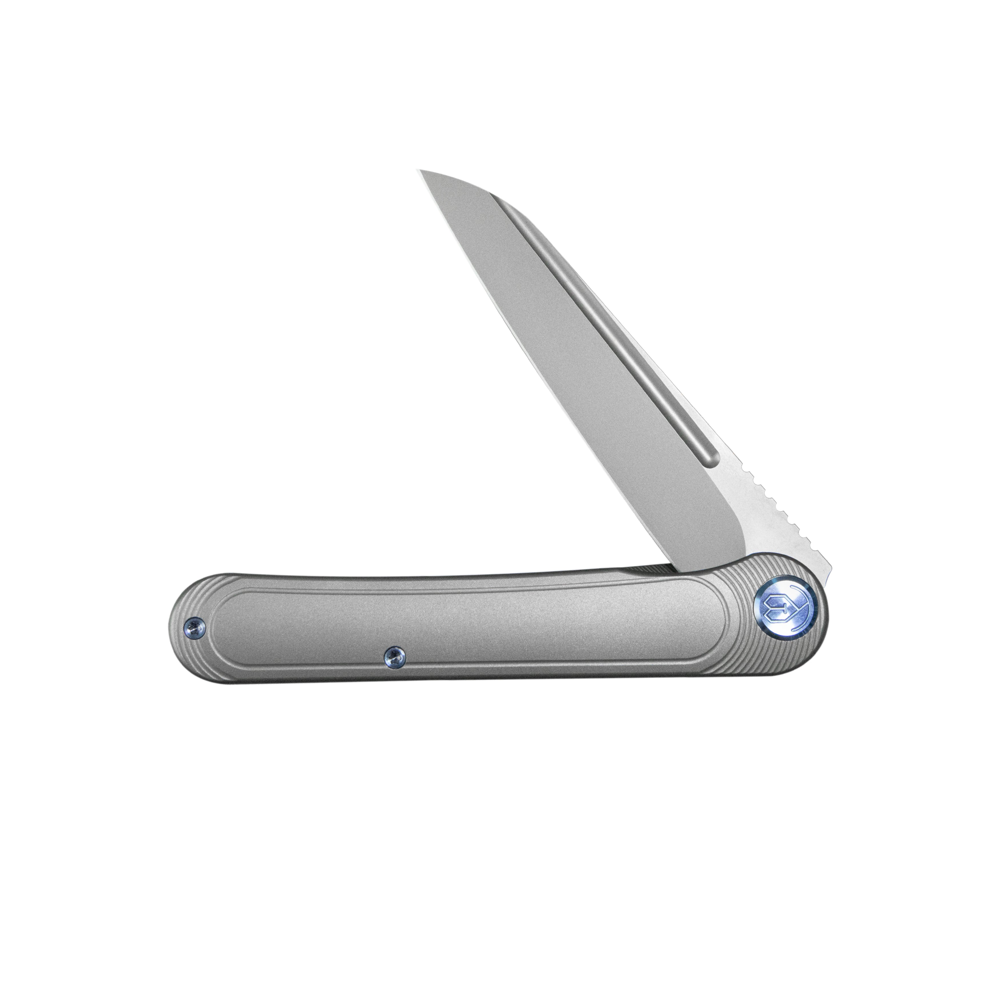 KB Dandy Frame Lock Gentlemans Pocket Folding Knife Grey Ti Handle 3.9