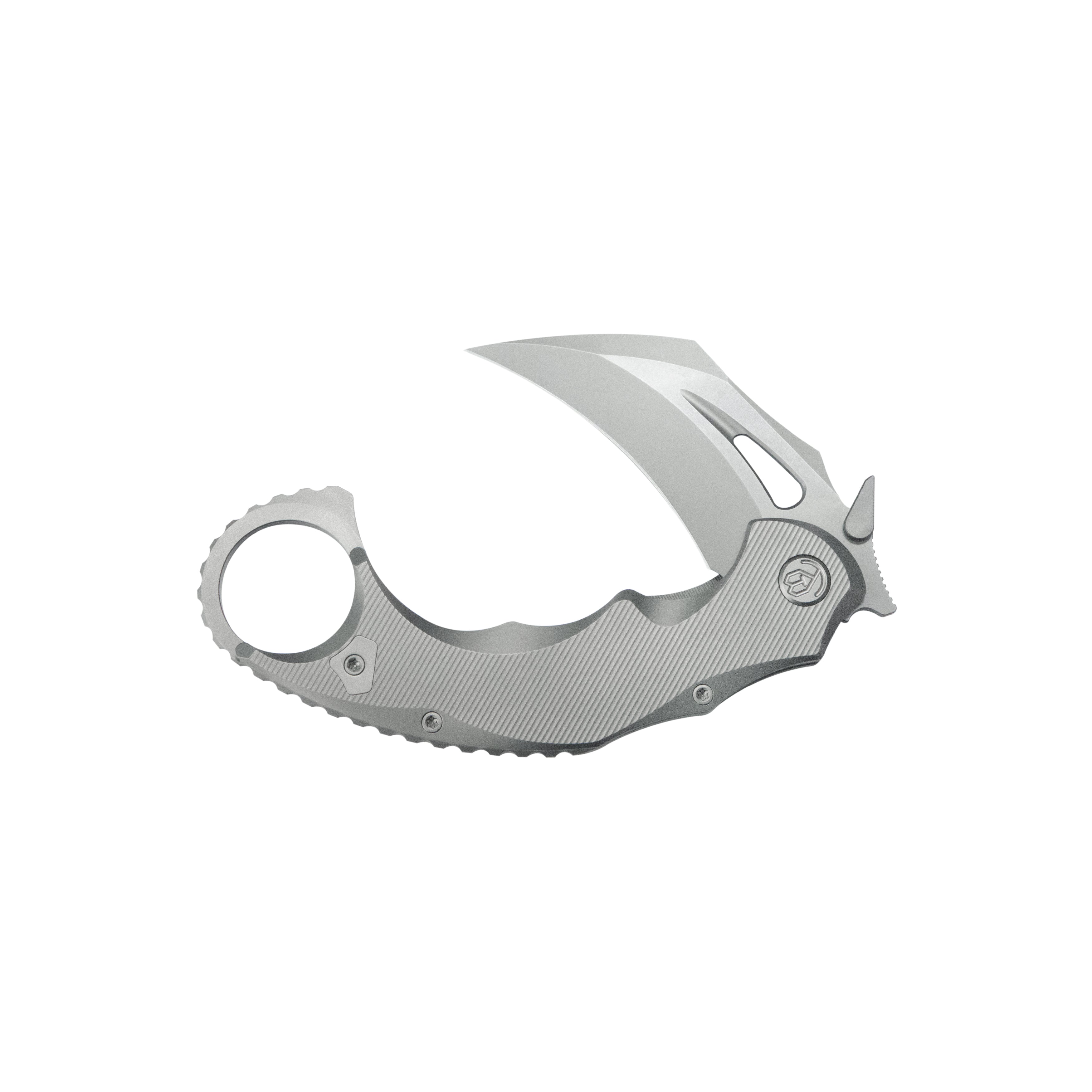 KB Wrath Frame Lock Karambit Ti Handle w/ Diagonal Milling 2.52'' Bead