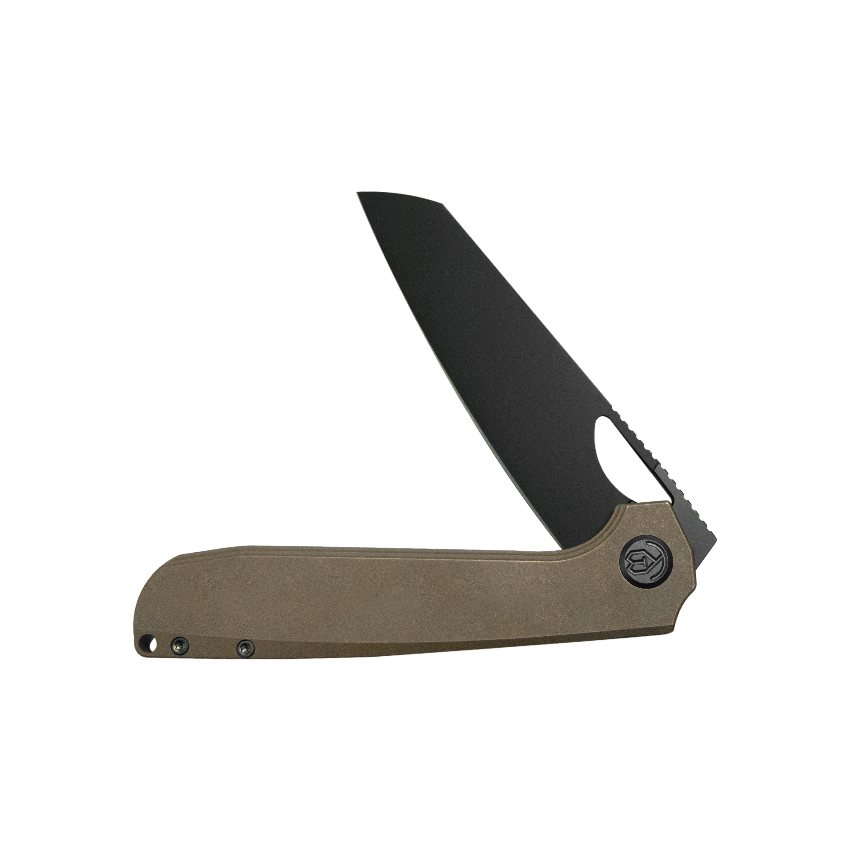 KB Elang Frame Lock Folding Knife Black PVD Titanium Handle 3.86" DLC S35VN Blade KB339C