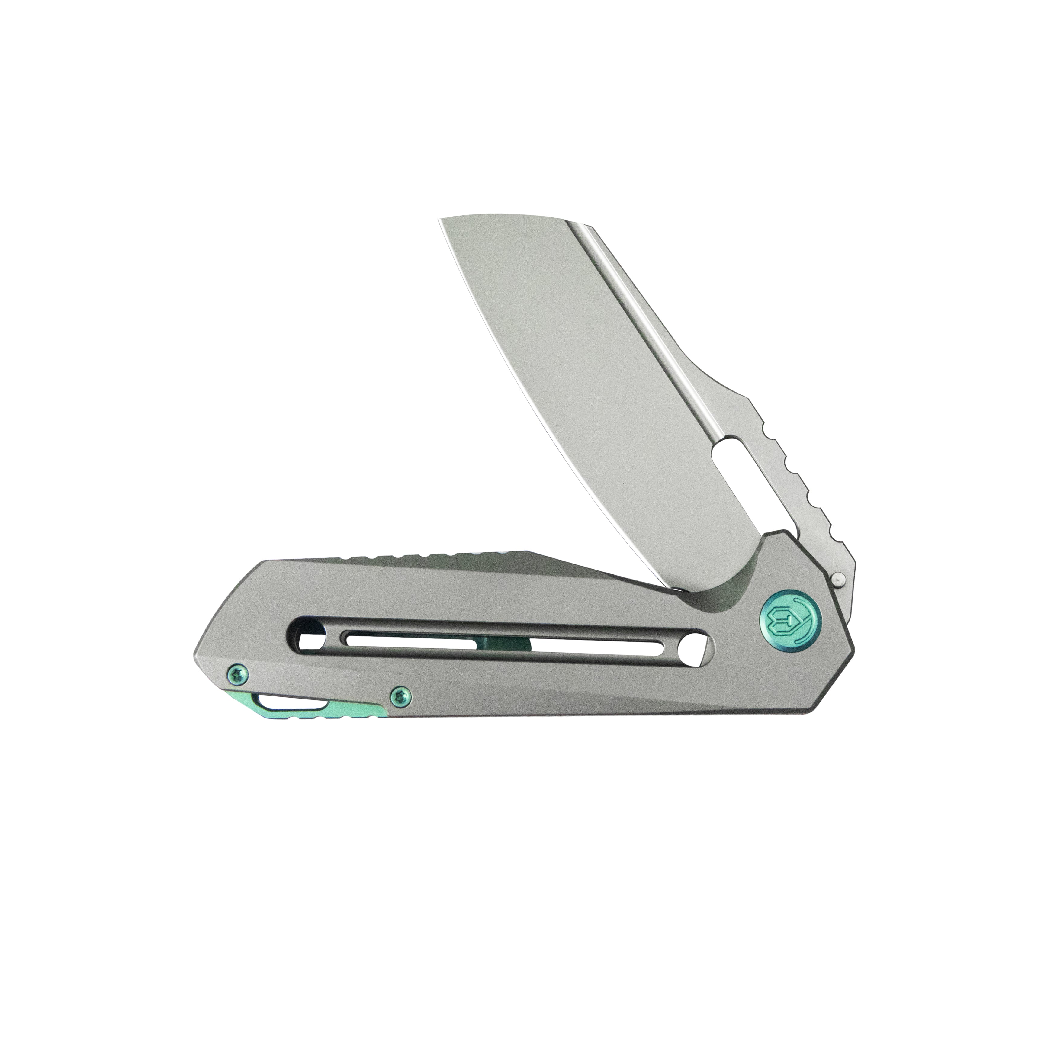 KB Atlas Folding Knife Gray Titanium Handle 3.74