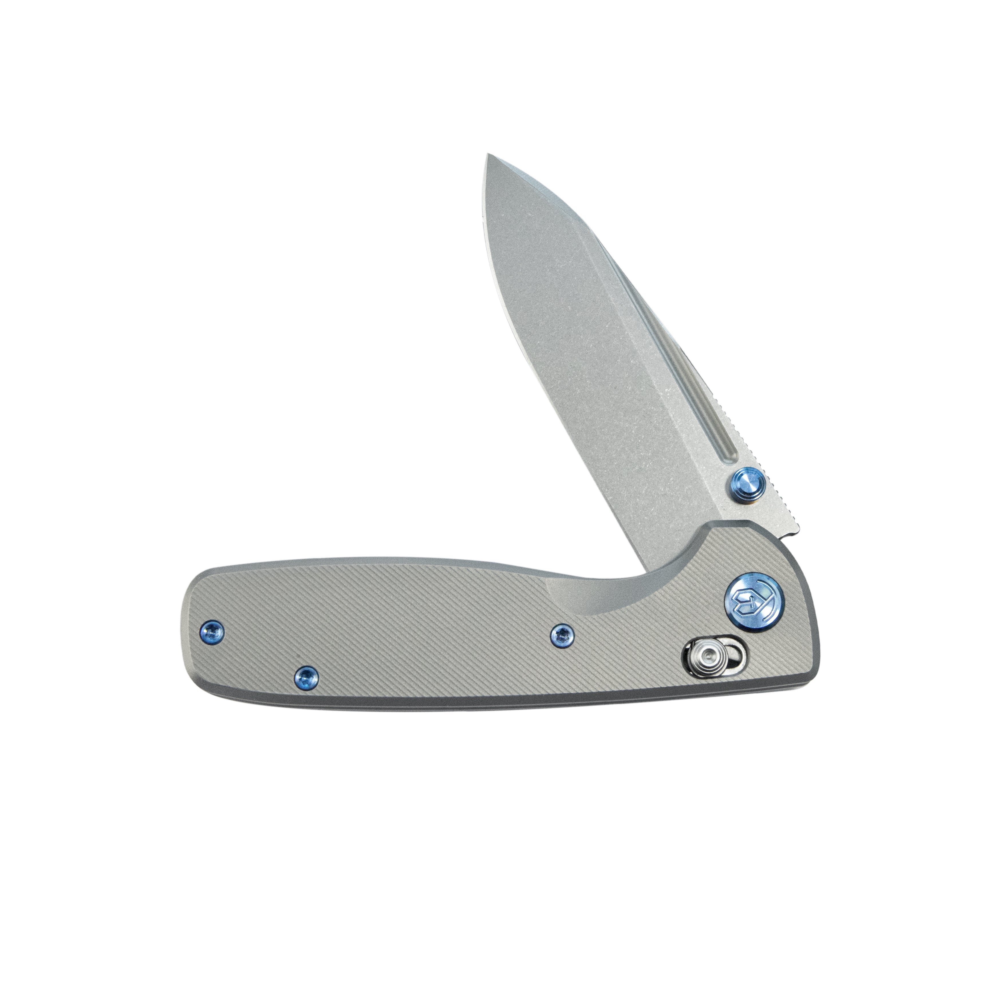 KB Bluff Folding Knife Gray Titanium Handle 3.19