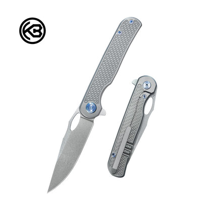 Hydro Frame Lock Pocket Knife Grey Titanium 3.15" Stonewash KB323A