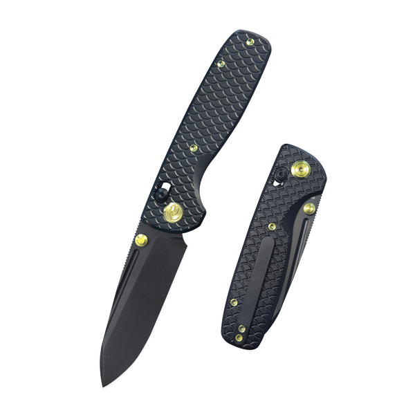 KB Bluff Folding Knife Black Titanium Handle 3.19