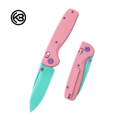 Bluff Axis lock Folding Knife Pink 3.19" Cerakote KB383D