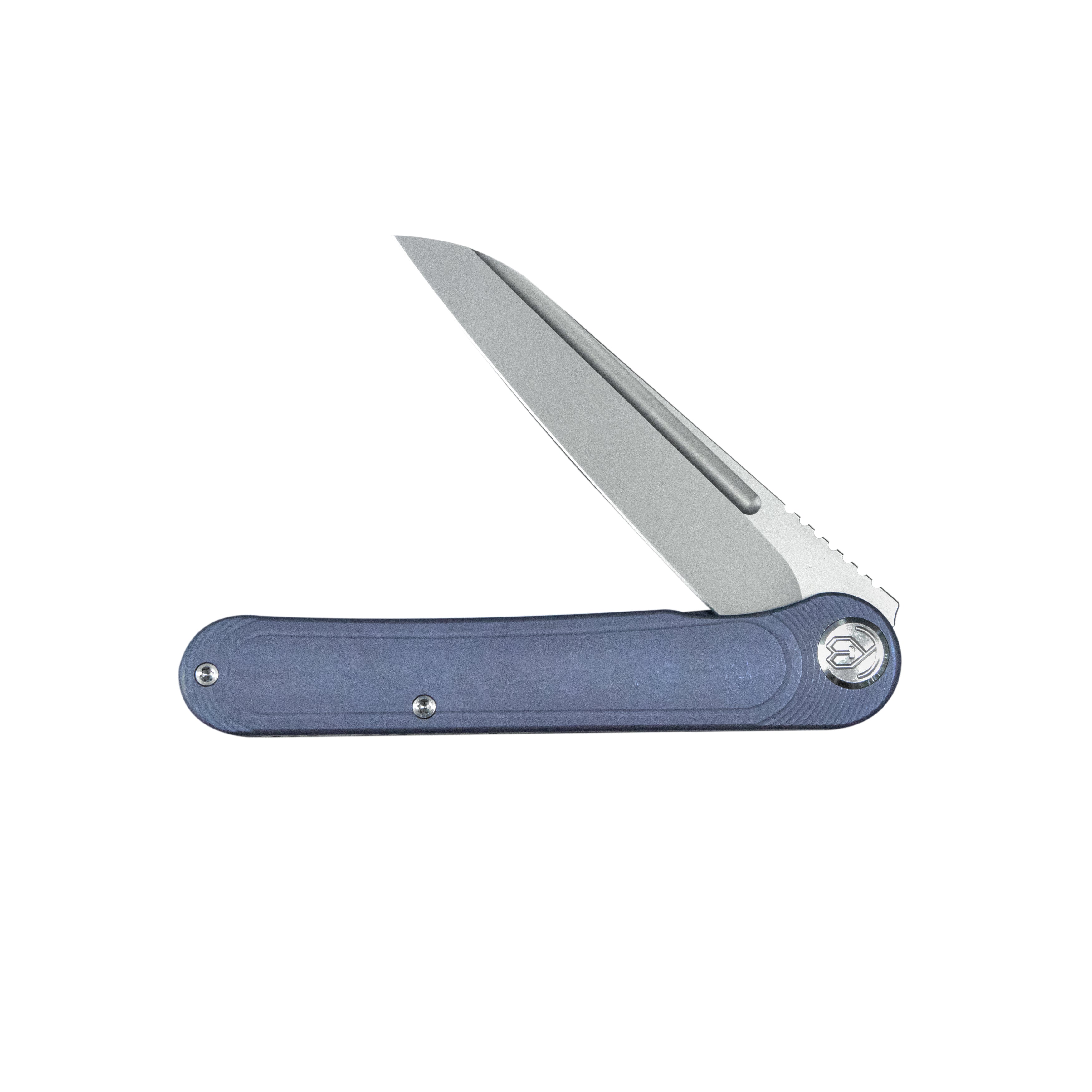 KB Dandy Frame Lock Gentlemans Pocket Folding Knife Blue Ti Handle 3.9