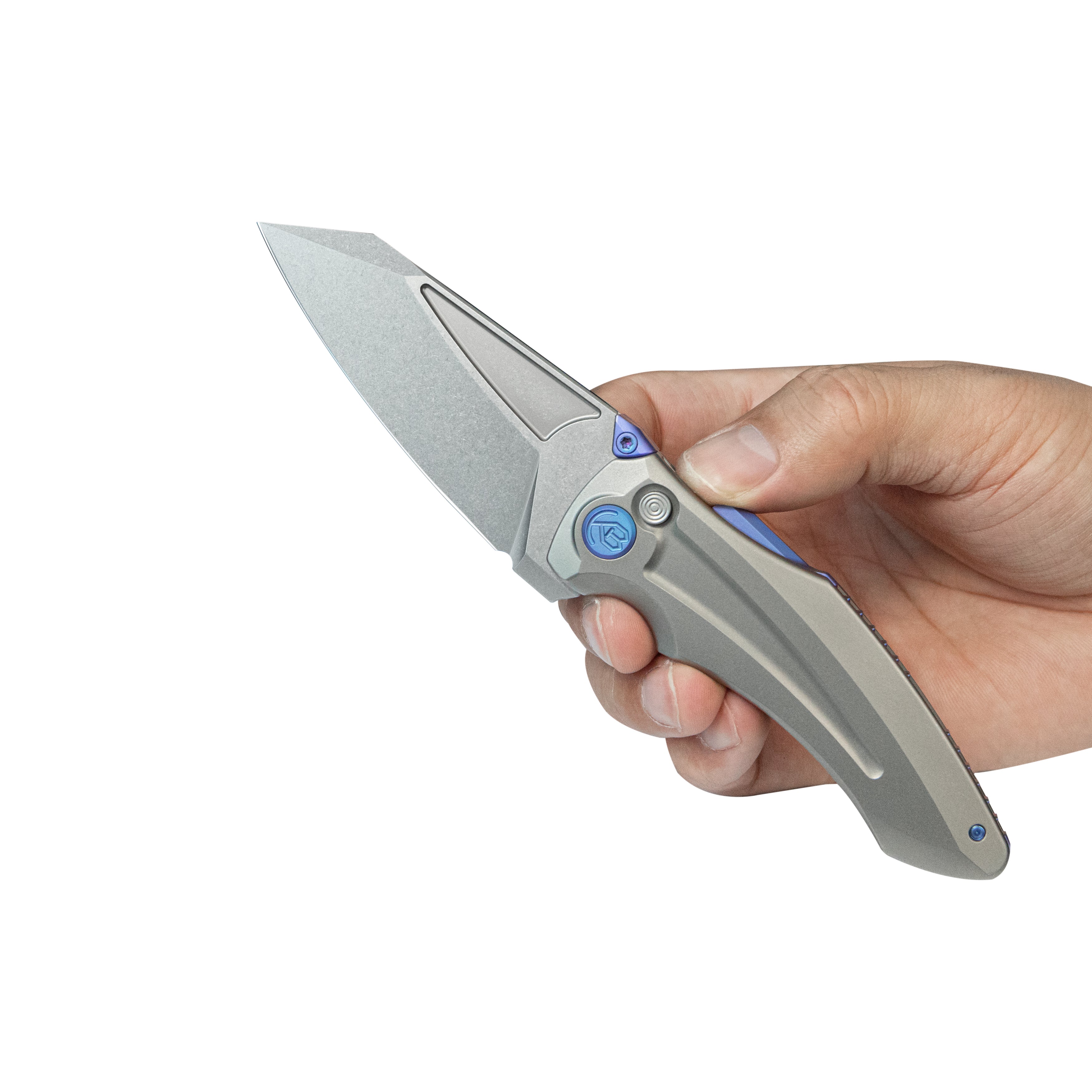 KB Sumo Folding Knife Gray Titanium Handle 3.15