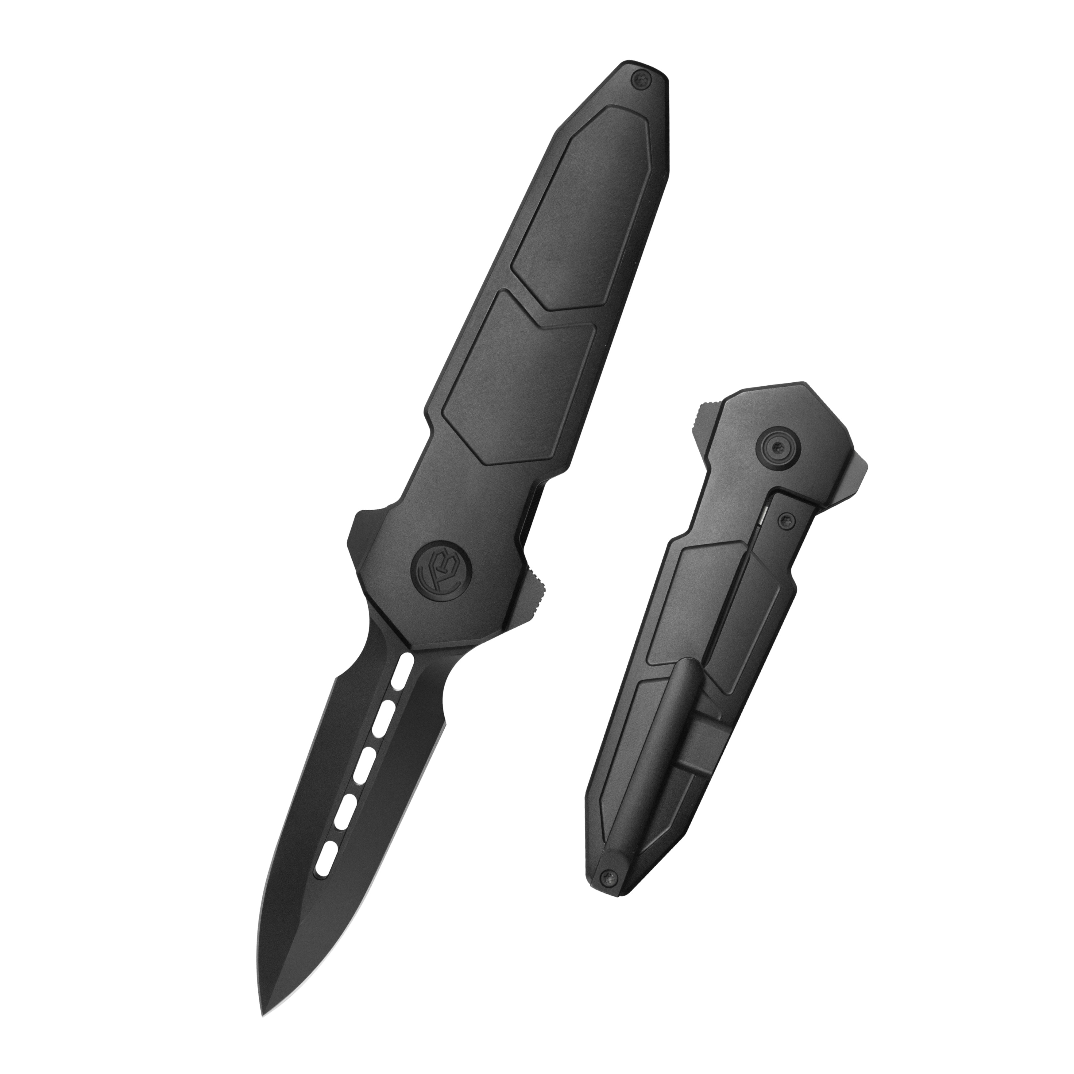 KB Urban Dagger Double Edge Folding Knife Regular DLC Titanium Handle 3.19'' Regular DLC M390 Blade KB416C