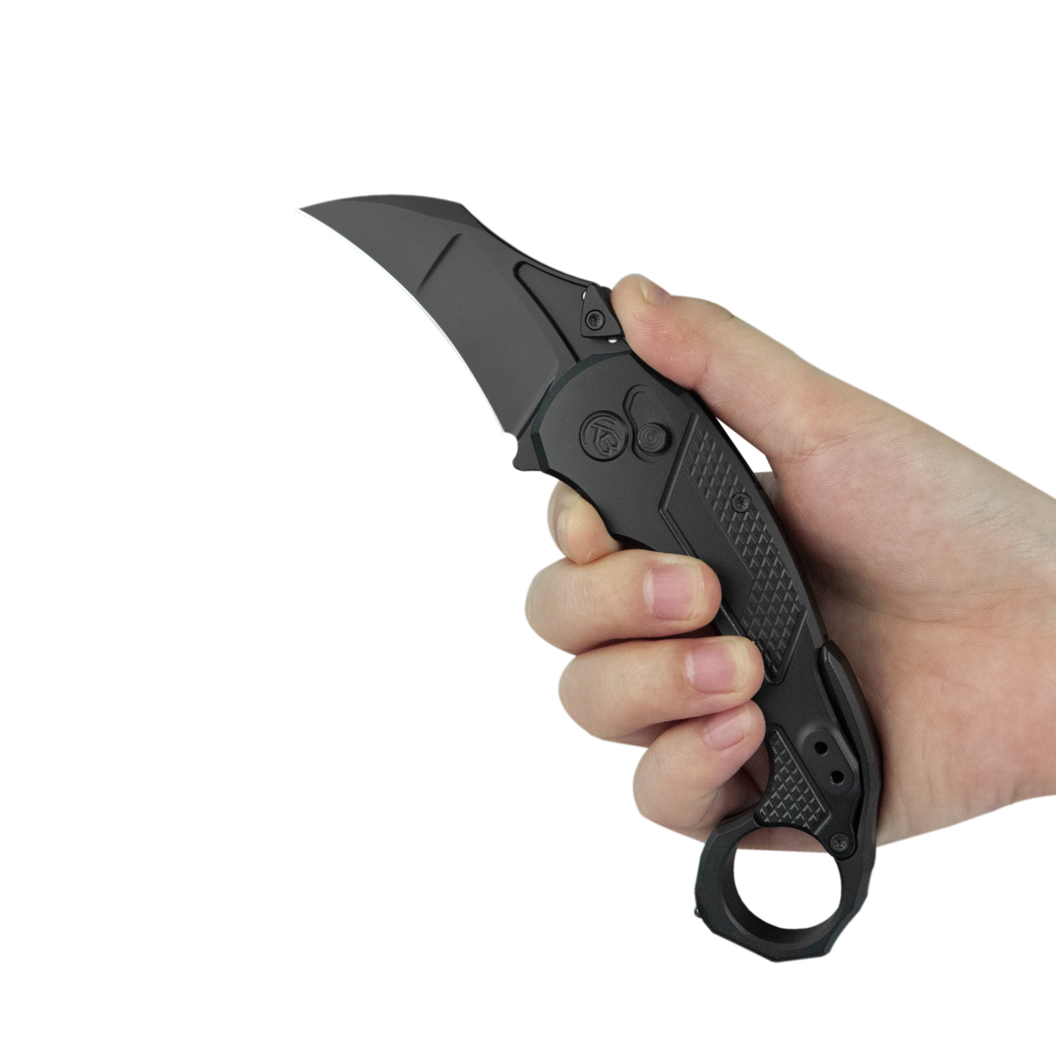KB Tactical Toucan Folding Knife Black PVD Titanium Handle 2.36'' DLC 20CV Blade KB463D