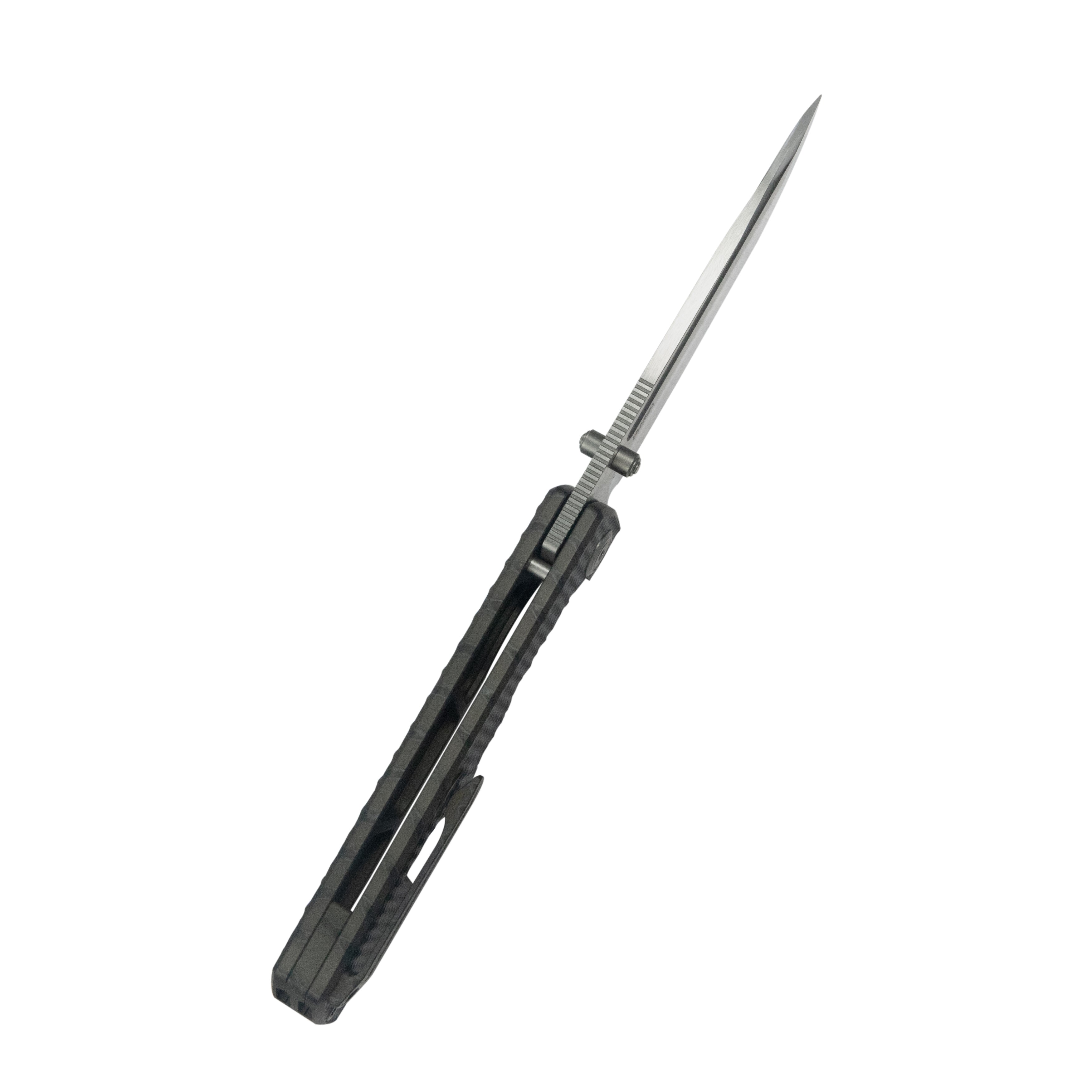 KB Mosquito Folding Knife Flame Titanium with Diamond Milling 3.46'' B