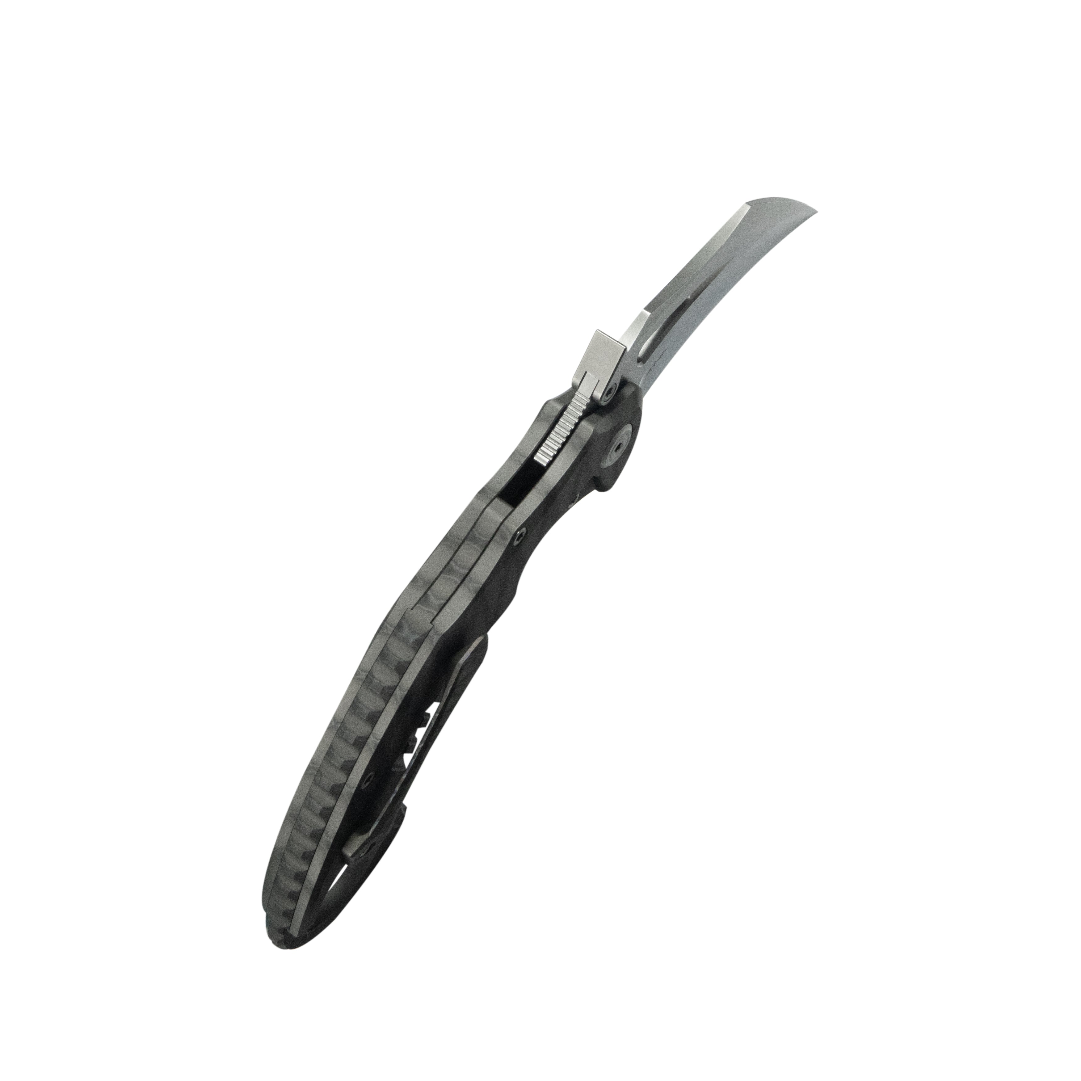 KB Wrath Frame Lock Karambit Ti Handle w/ Diagonal Milling 2.52'' Bead