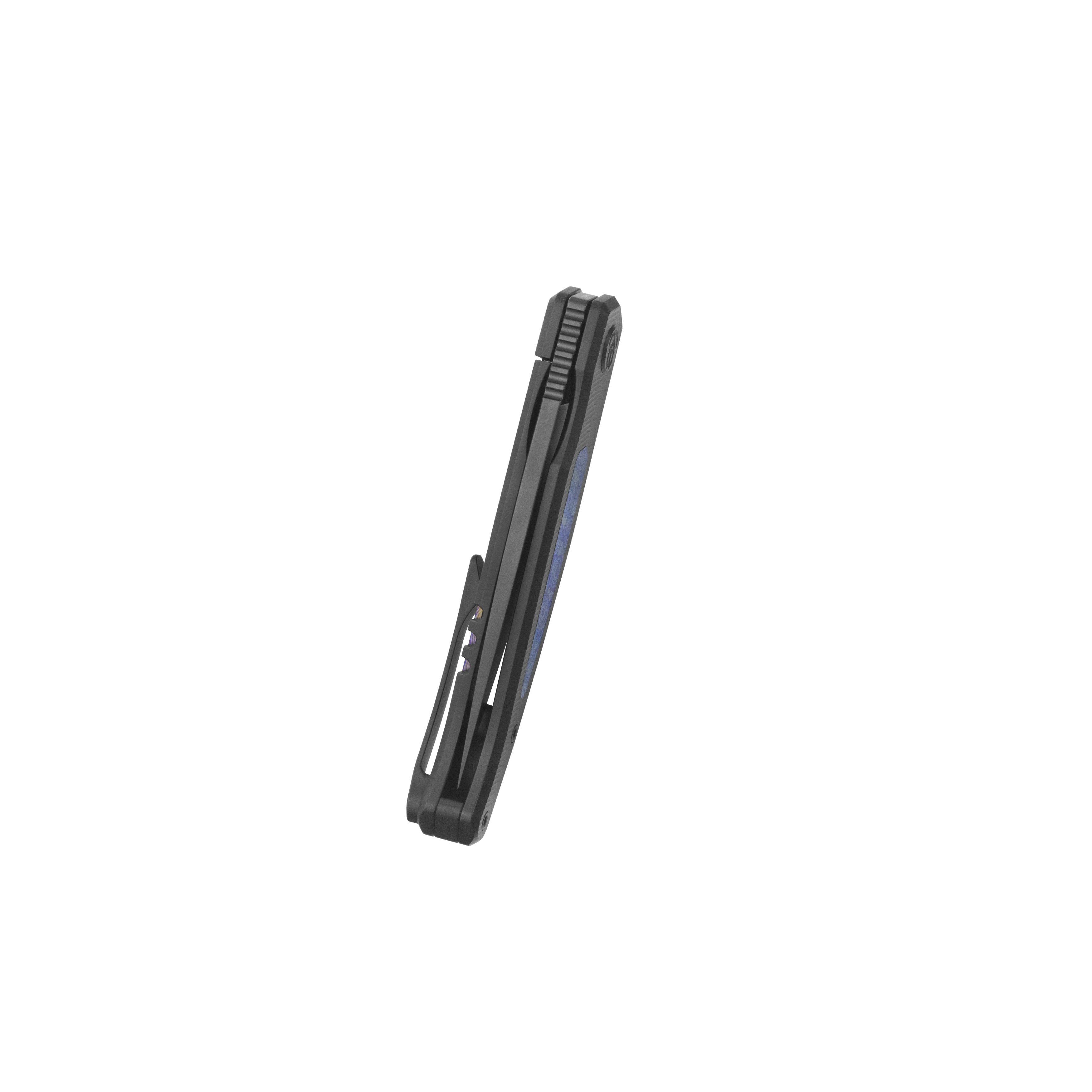 KB Mos Folding Knife Regular DLC Micro Milling with Zircuti inlay Handle 3.27'' DLC M390 Blade KB456D