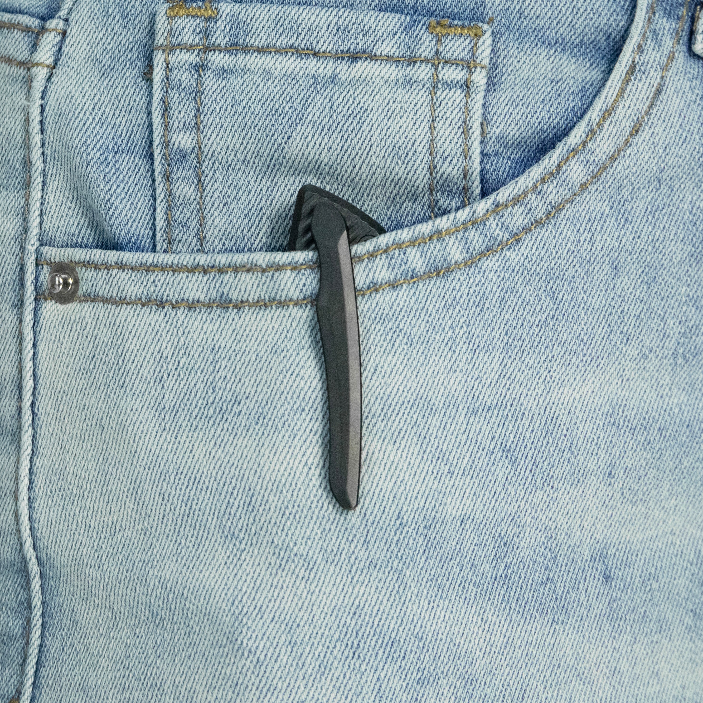 KB Sear Thumb Stud Open Folding Pocket Knife DLC Ti Micro Milling 2.99" Belt Satin S90V Blade KB457C