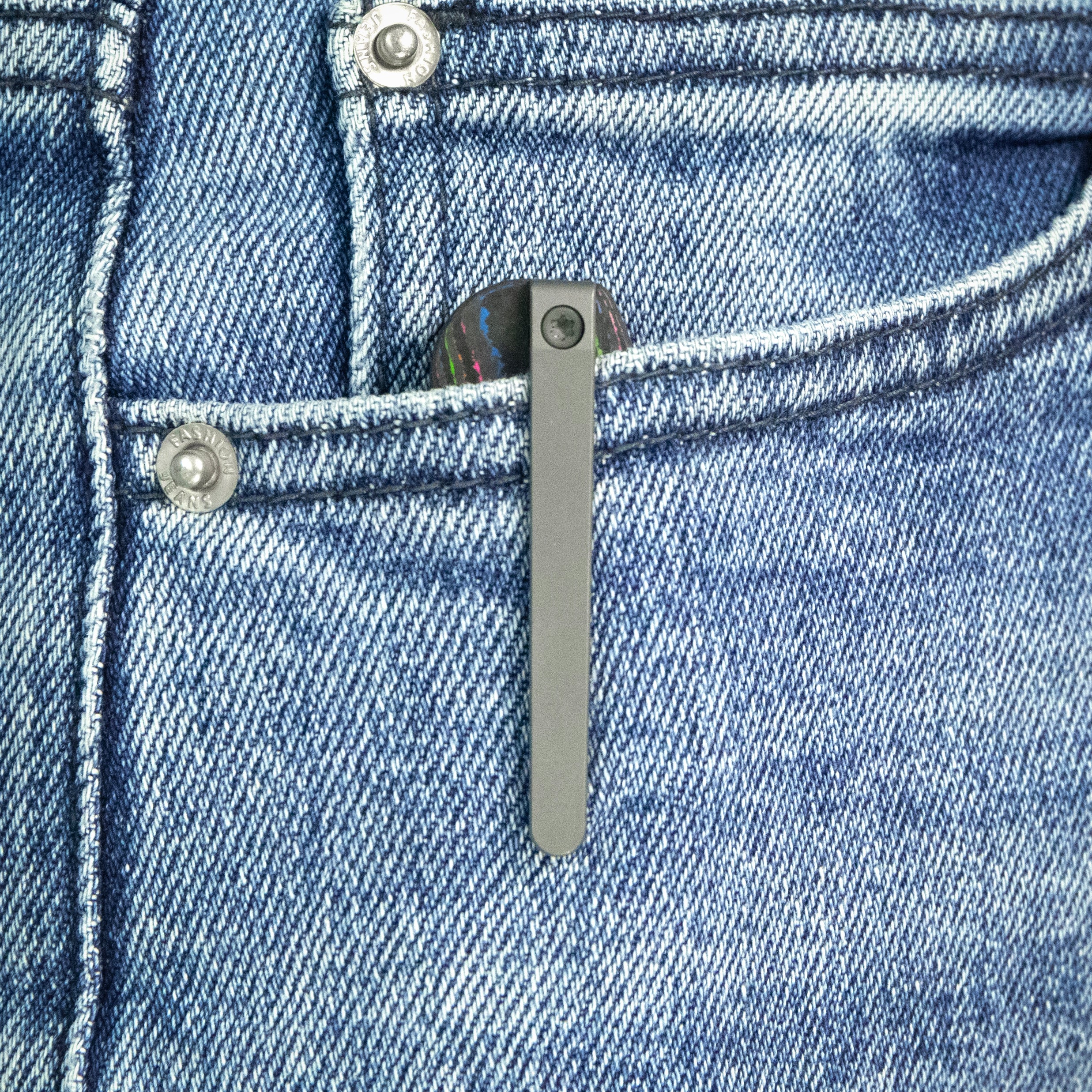 KB Velvet Snake Folding Knife Darkwash Titanium with 80's Camo Carbon inlay Handle 3.35'' Darkwash M390 Blade KB266B