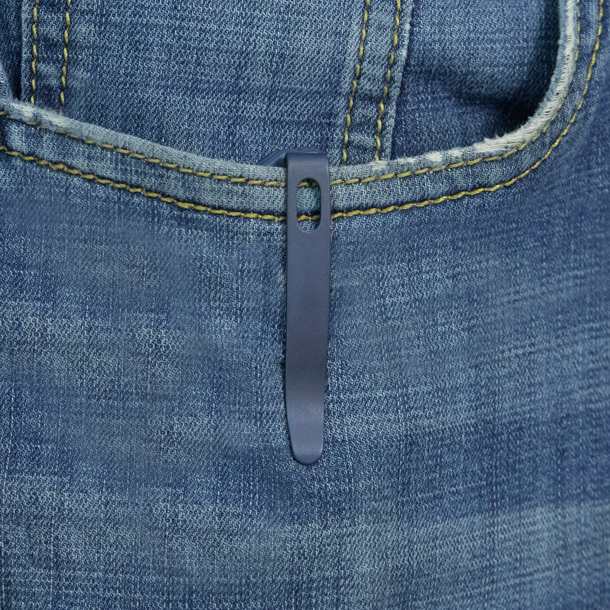 KB Aero Air Pocket Knife Gray Crossbar Lock Blue Ti Diagonal Milling 2.91" Satin M390 Blade KB488B
