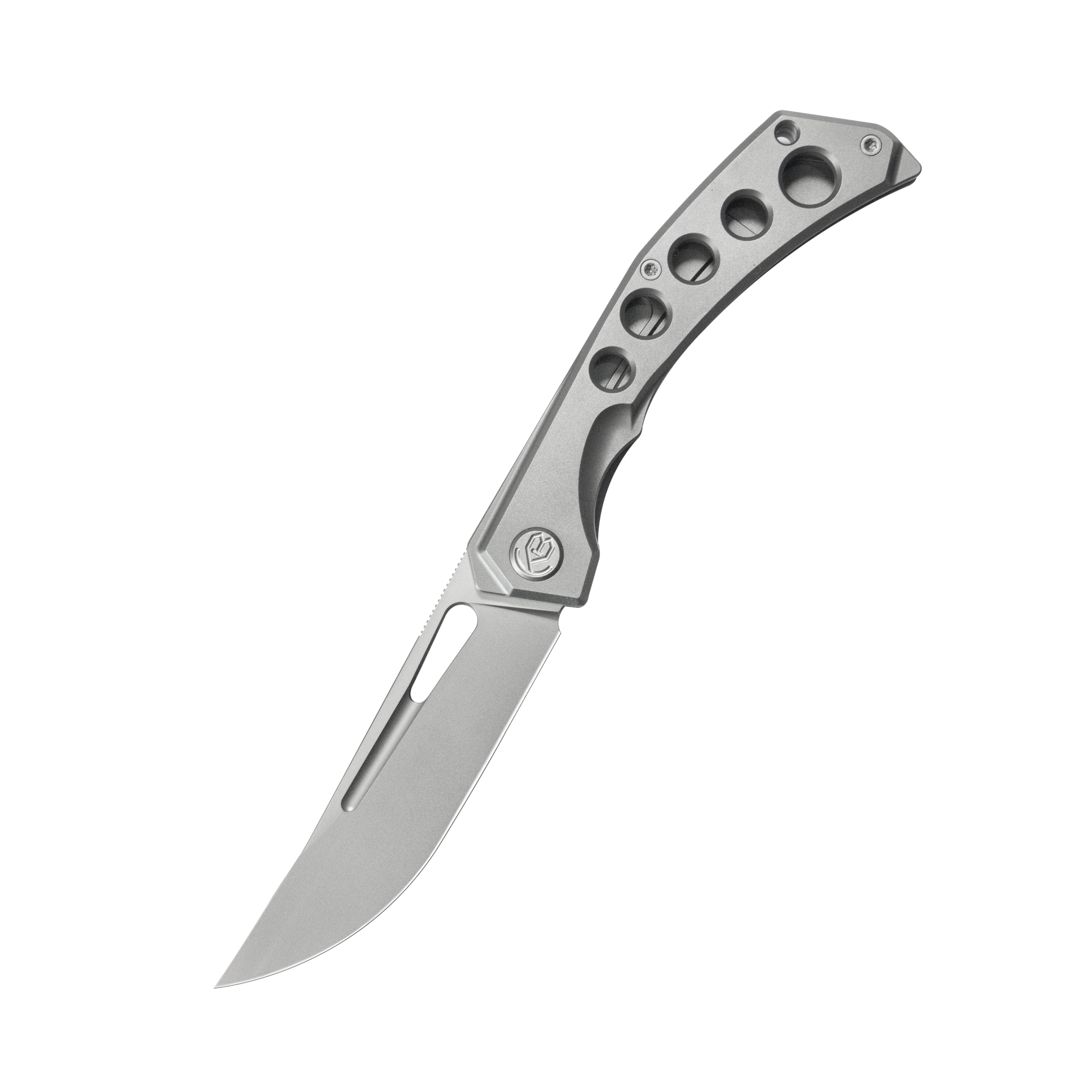 KB Ishtar Frame Lock Pocket Folding Knife Gray Ti Hanlde 3.54'' Sandblast M390 KB170A