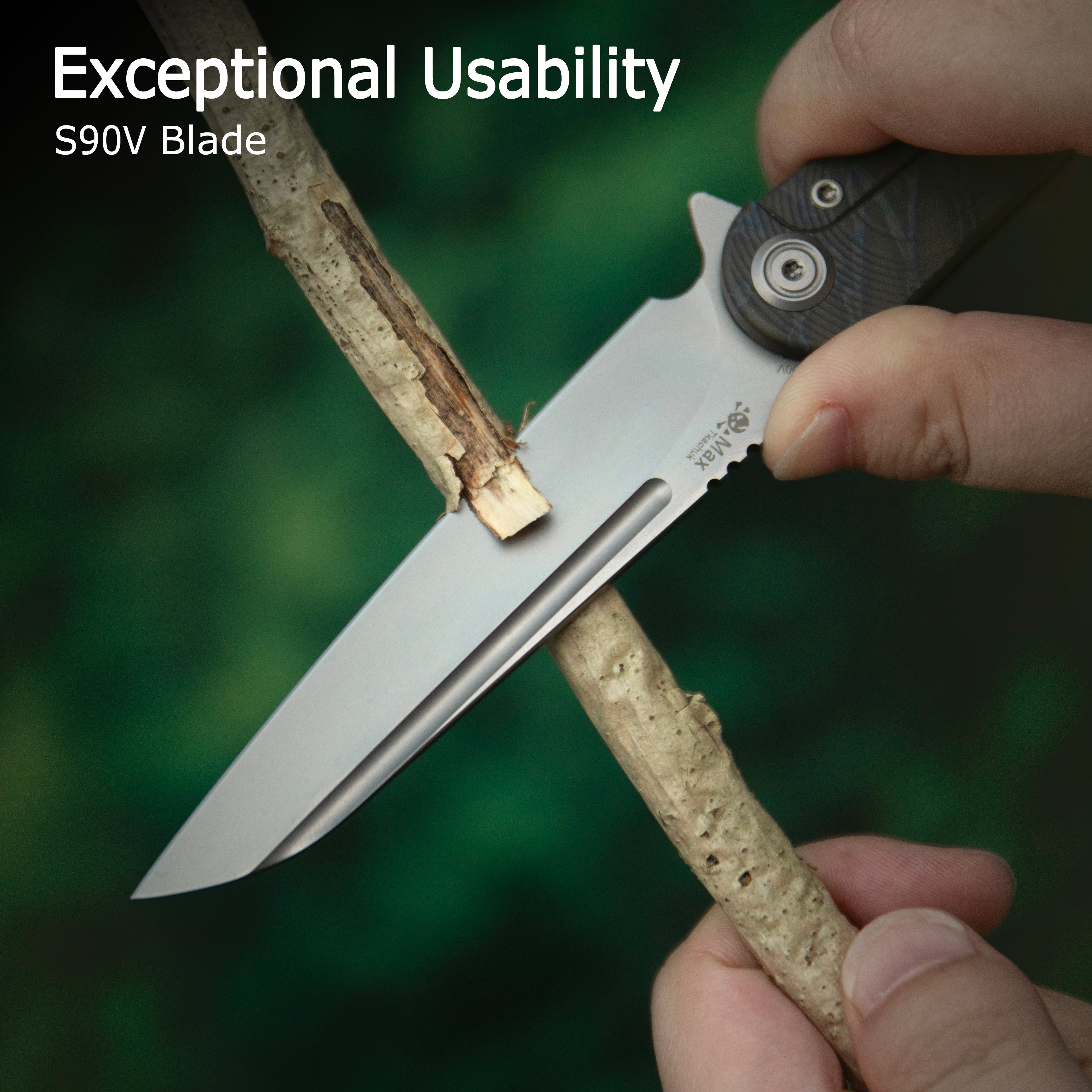 KB Dandy Frame Lock Gentlemans Pocket Folding Knife Grey Ti Handle 3.94" Sandblast S90V KB247J