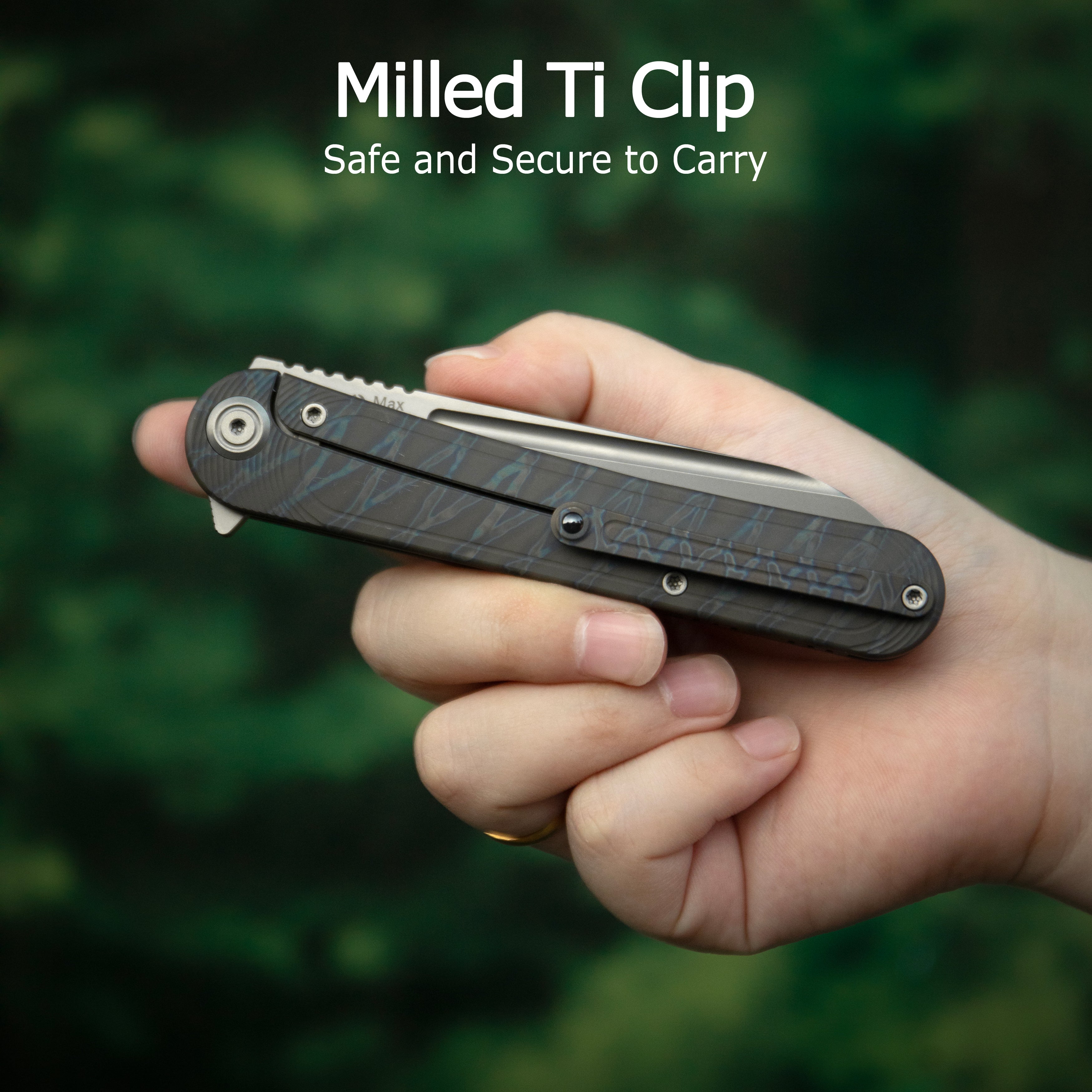 KB Dandy Frame Lock Gentlemans Pocket Folding Knife Grey Ti Handle 3.94" Sandblast S90V KB247J