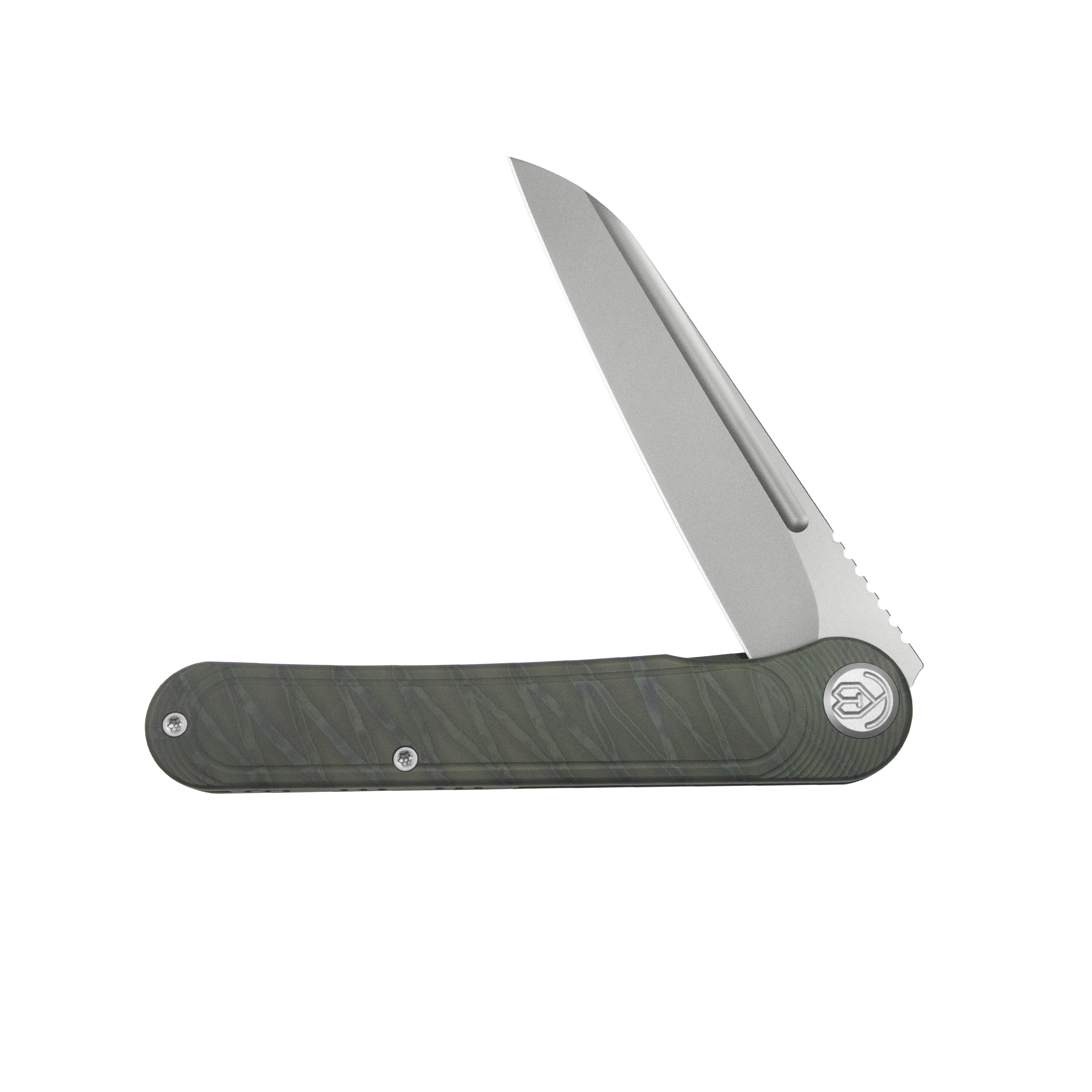 KB Dandy Frame Lock Gentlemans Pocket Folding Knife Flame Ti Handle 3.