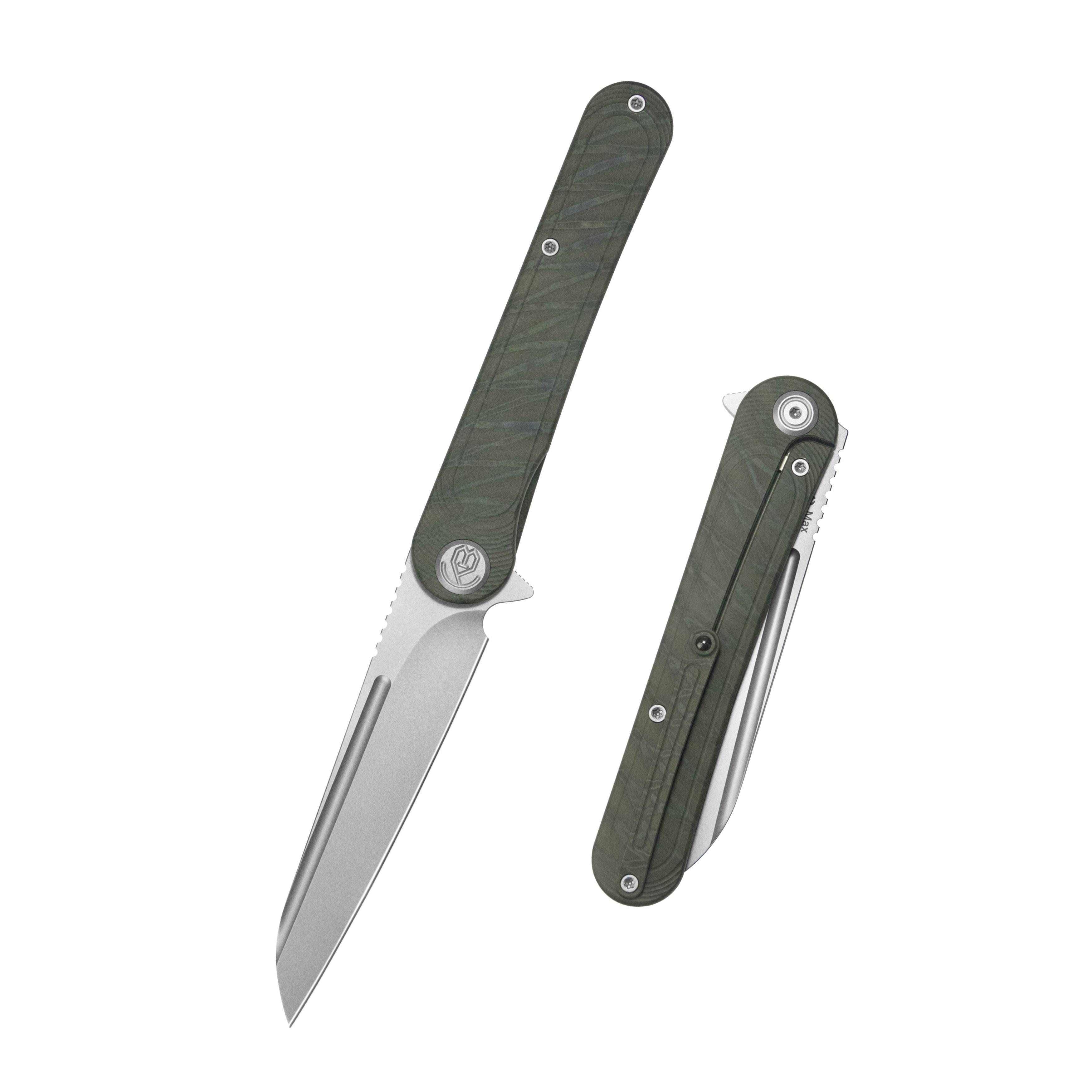 KB Dandy Frame Lock Gentlemans Pocket Folding Knife Flame Ti Handle 3.94" Beadblast S90V KB247L