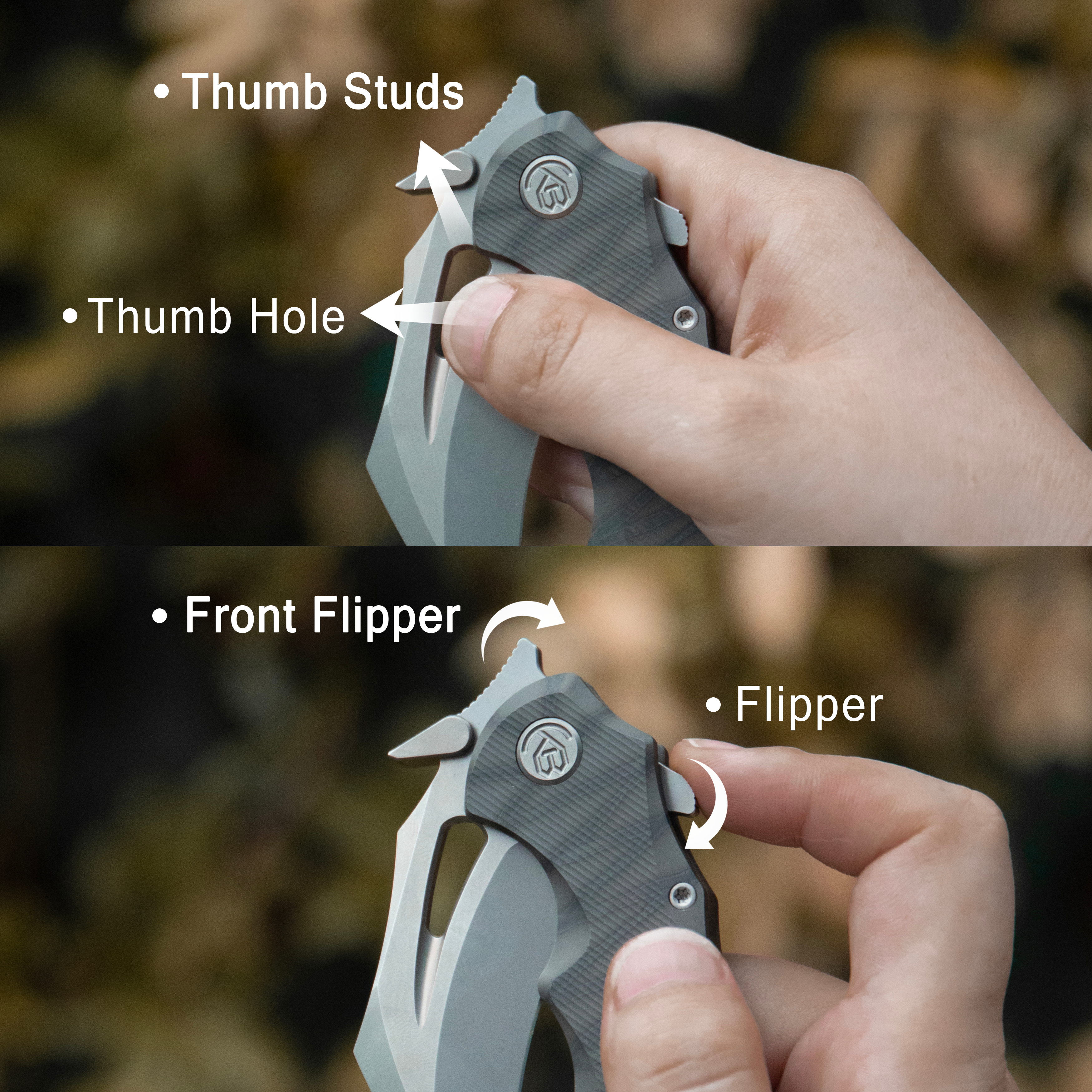KB Wrath Frame Lock Karambit Ti Handle w/ Diagonal Milling 2.52'' Blackwash M390 KB271C