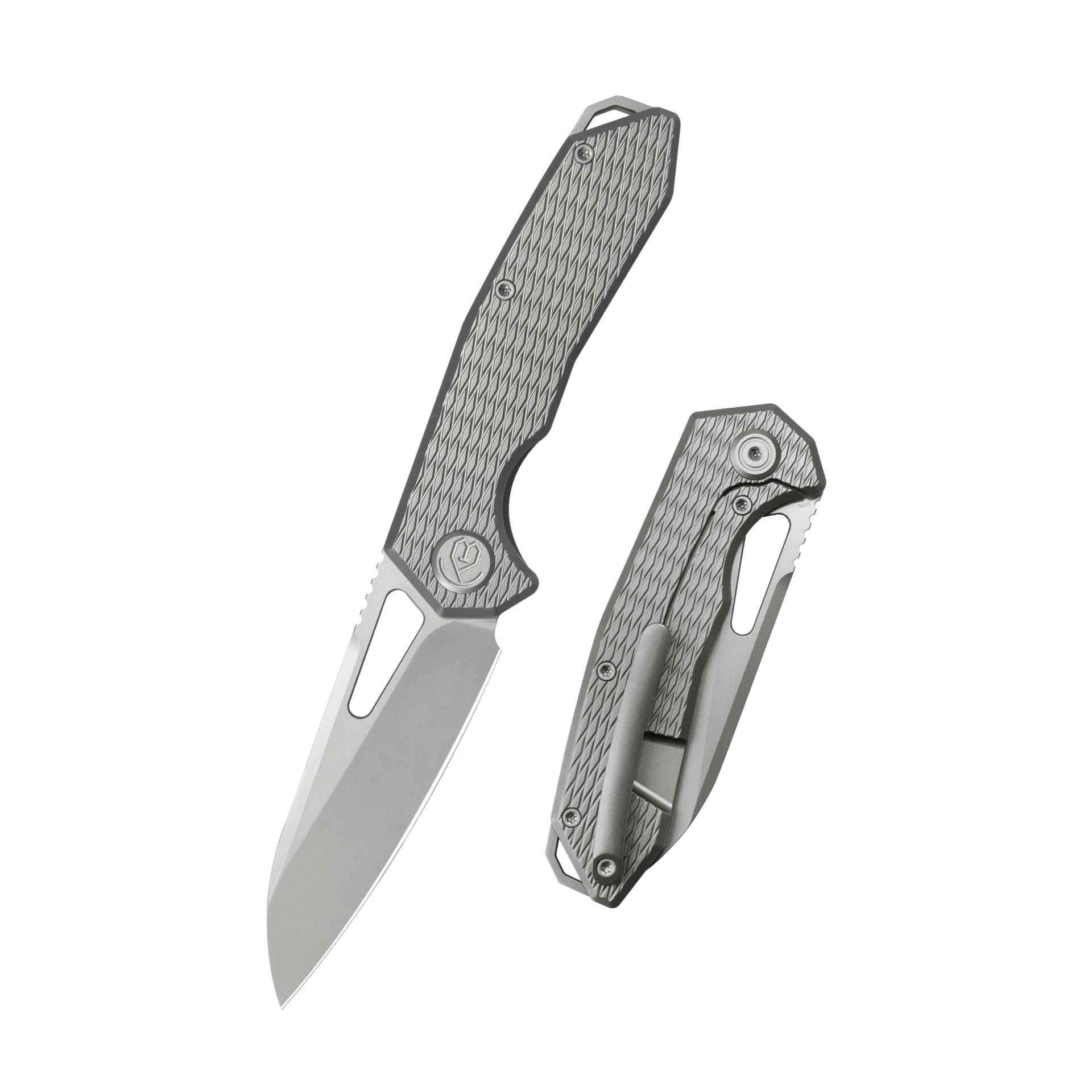 KB Vagrant Folding Knife Sandblast Titanium Handle 3.15