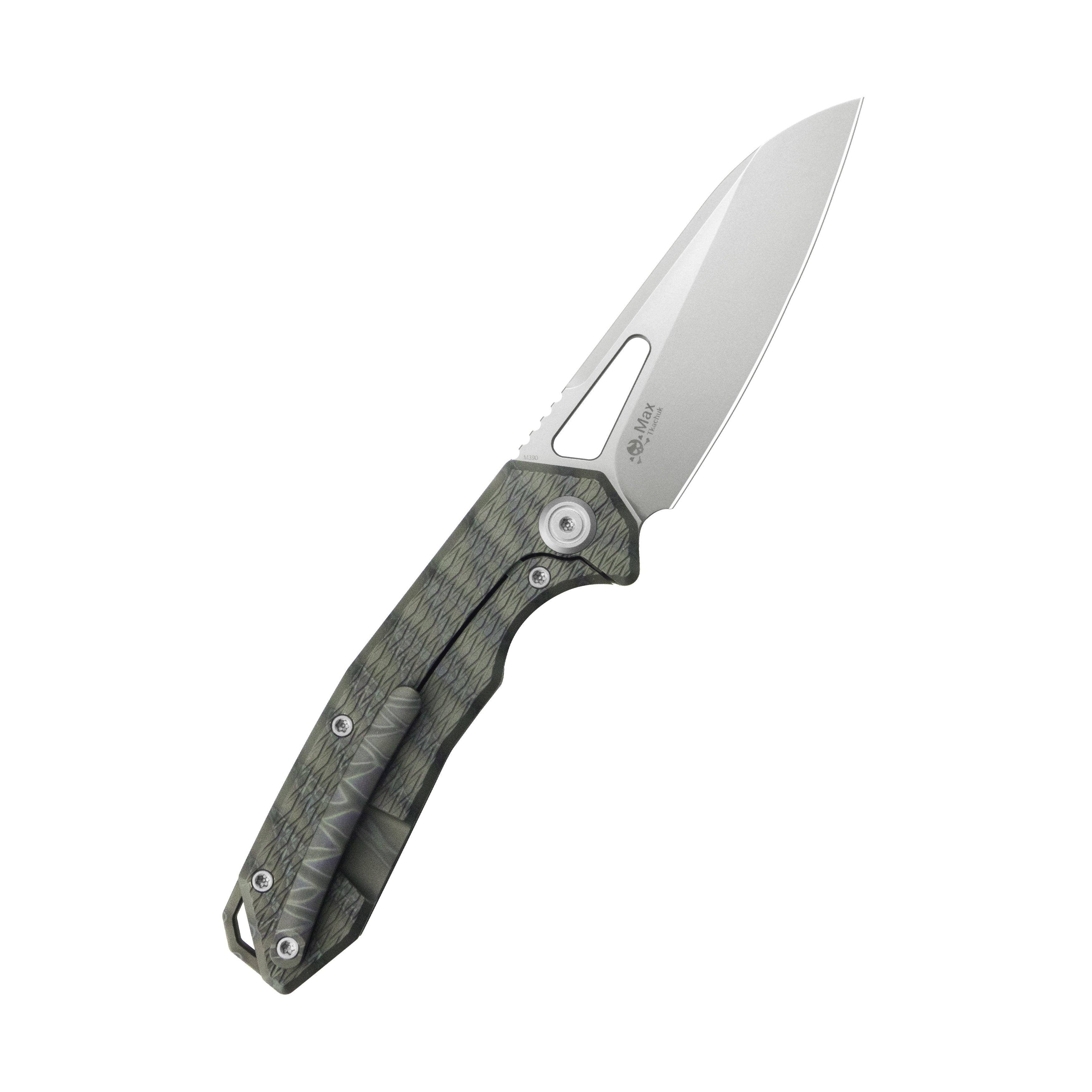 KB Vagrant Folding Knife Flame Titanium Handle 3.15