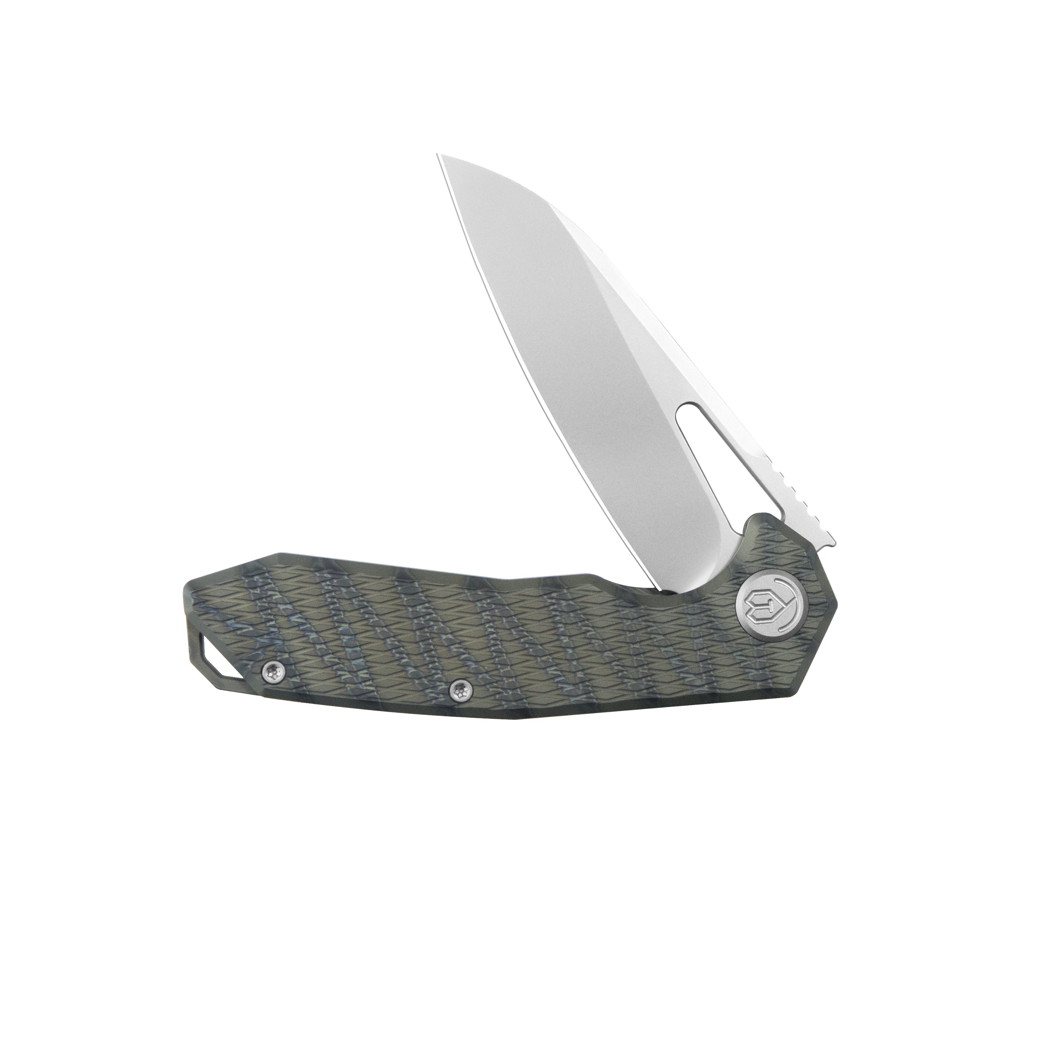 KB Vagrant Folding Knife Flame Titanium Handle 3.15