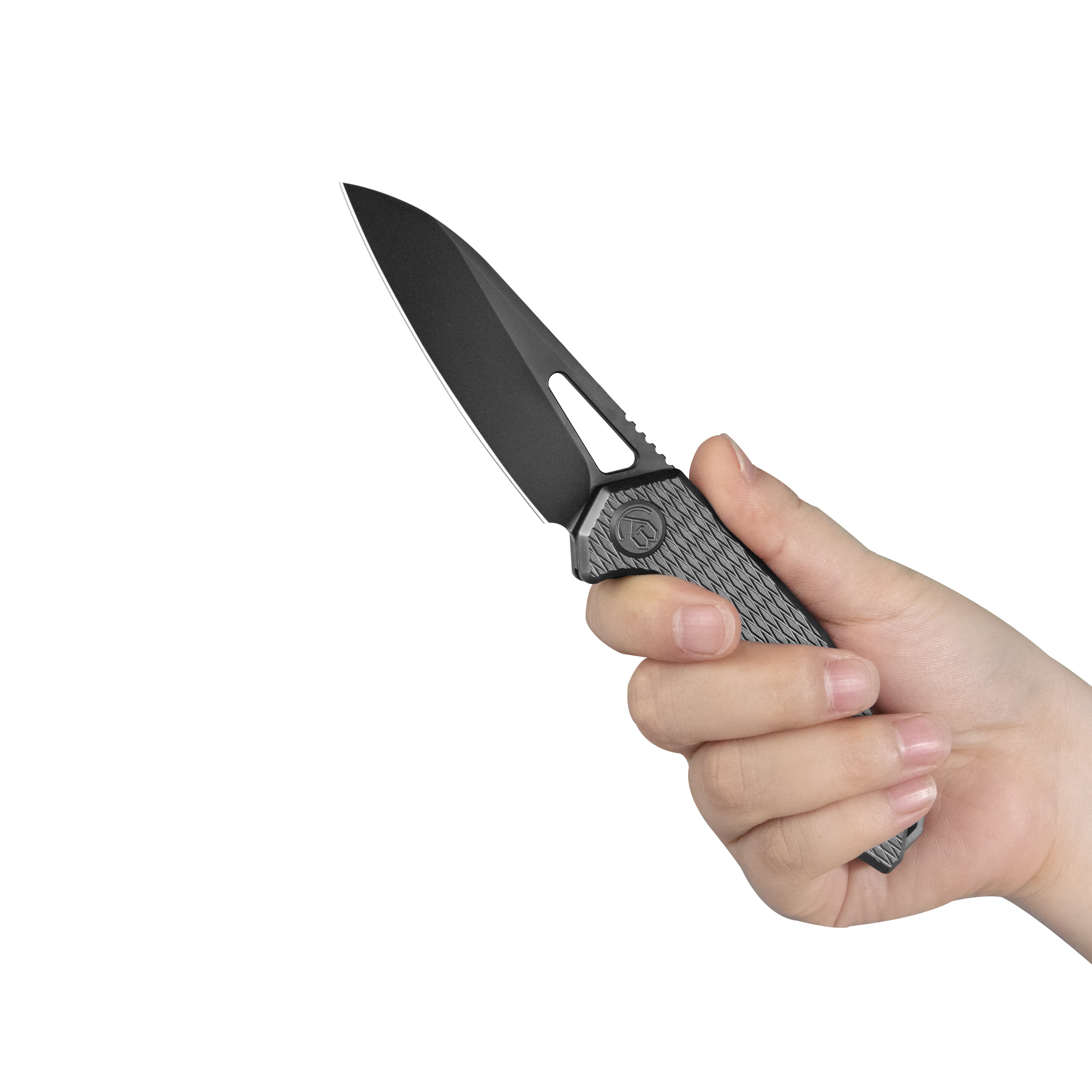 KB Vagrant Folding Knife Regular DLC Titanium Handle 3.15" Regular DLC M390 Blade KB284L